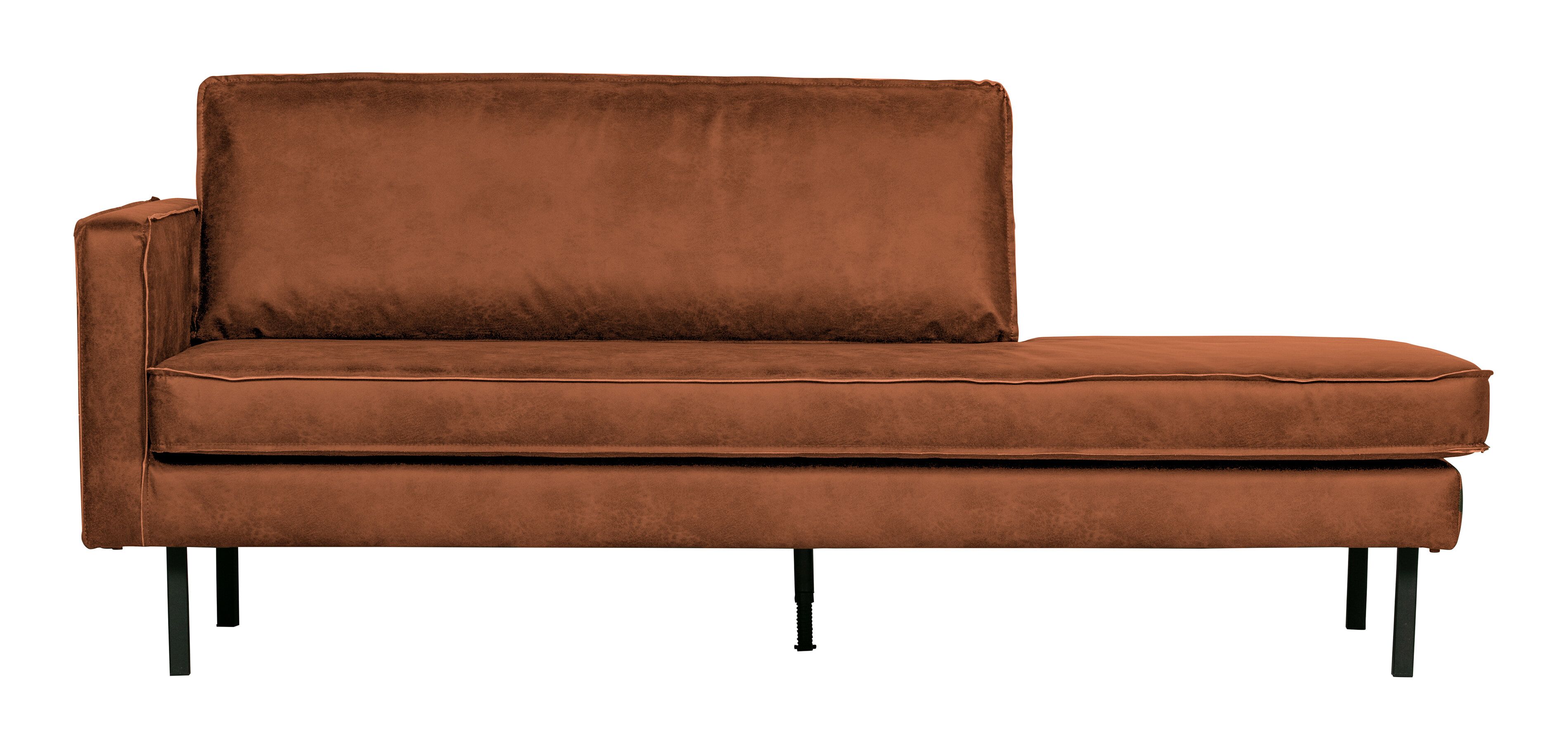 WOOOD Daybed Rodeo Links – Cognac, modern design en duurzaam lederlook