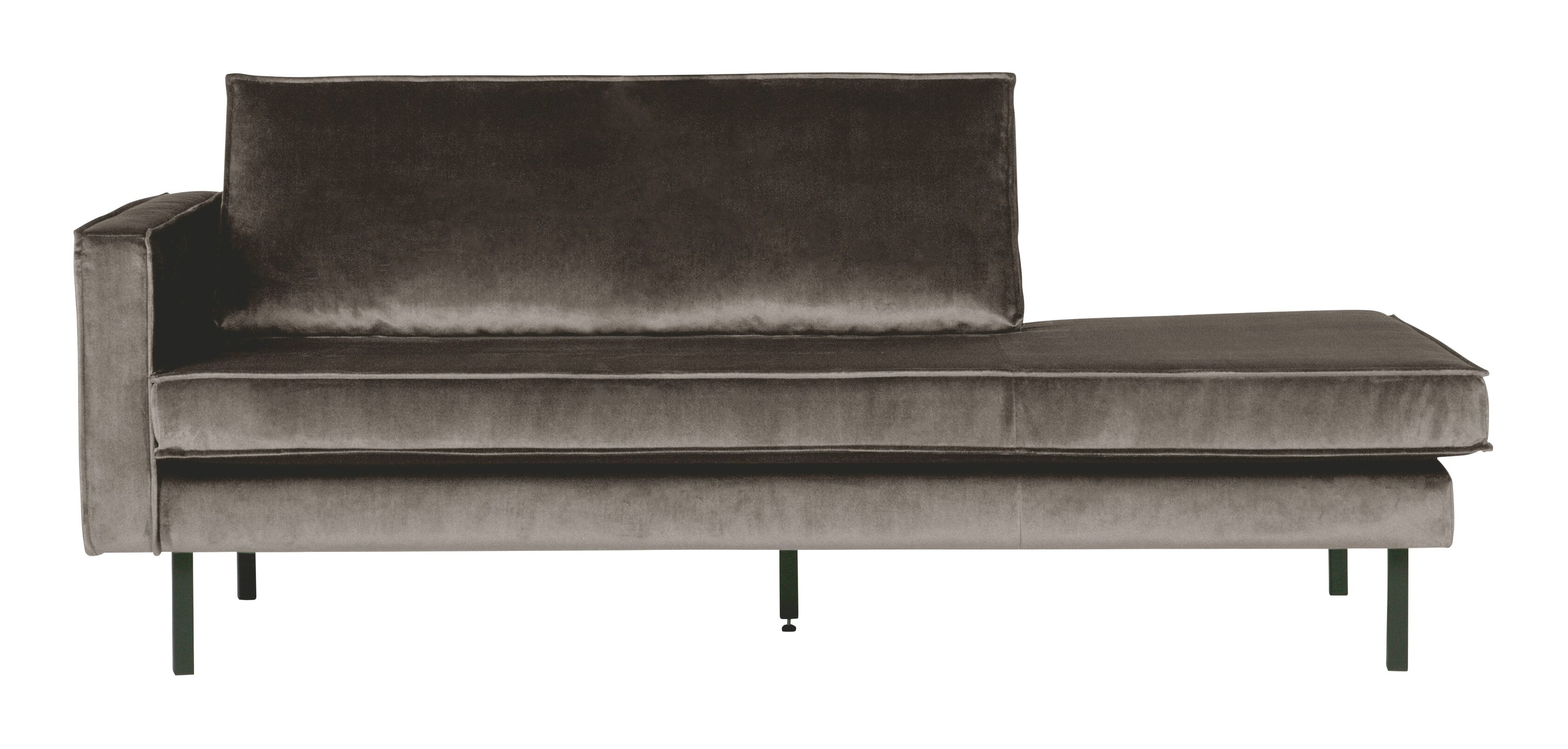 WOOOD Daybed Rodeo Links – Moderne Velvetbank in Taupe