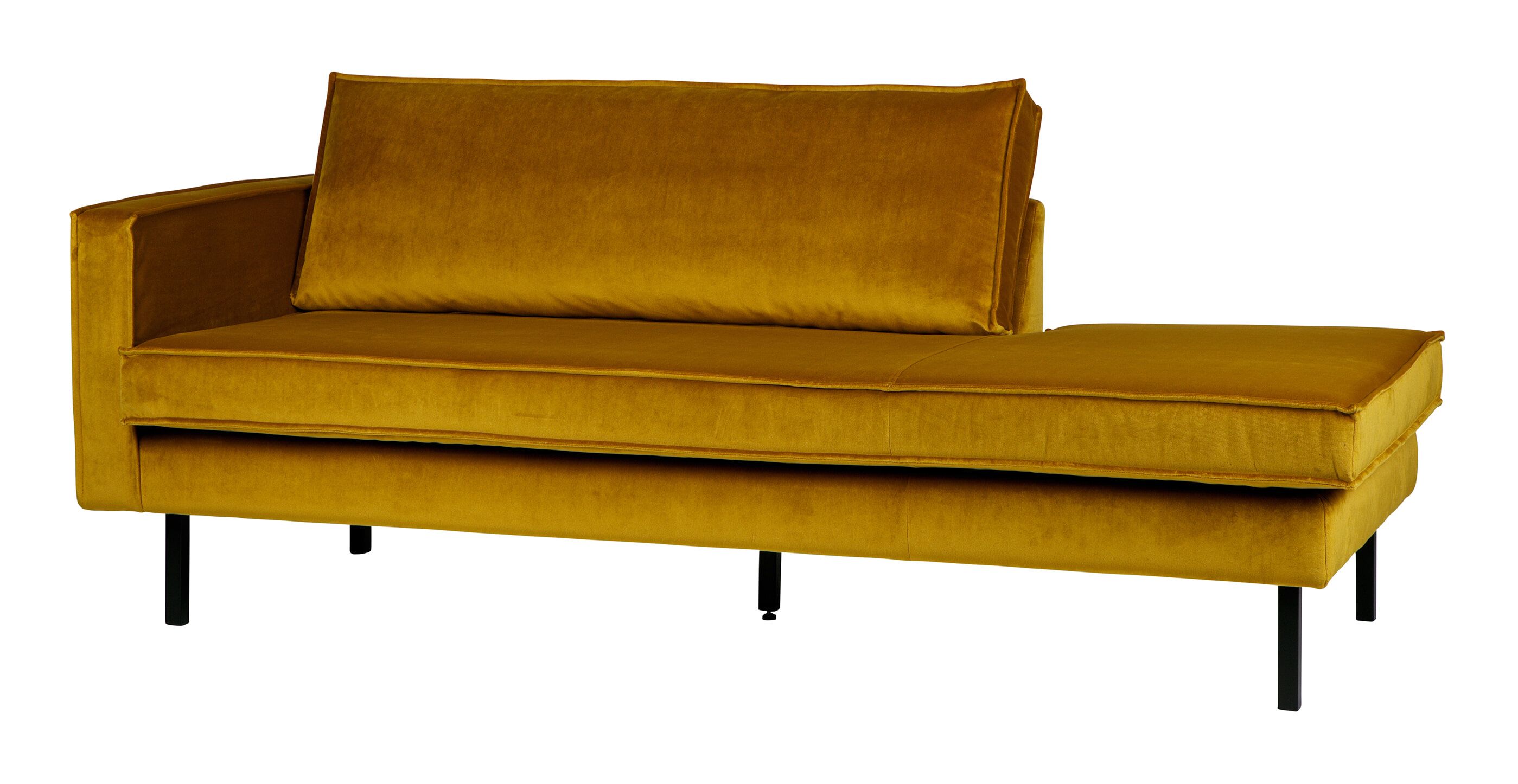 WOOOD Daybed Rodeo Links Velvet – Oker | Luxe en Stoer Design