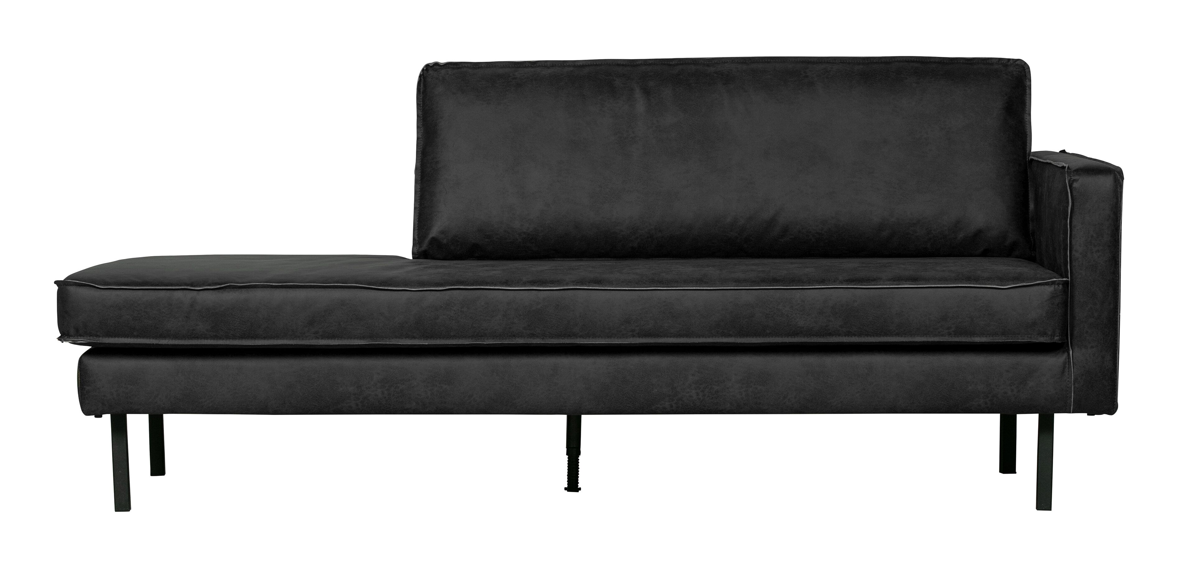 WOOOD Daybed Rodeo Rechts – Antraciet, chique design met duurzame lederlook