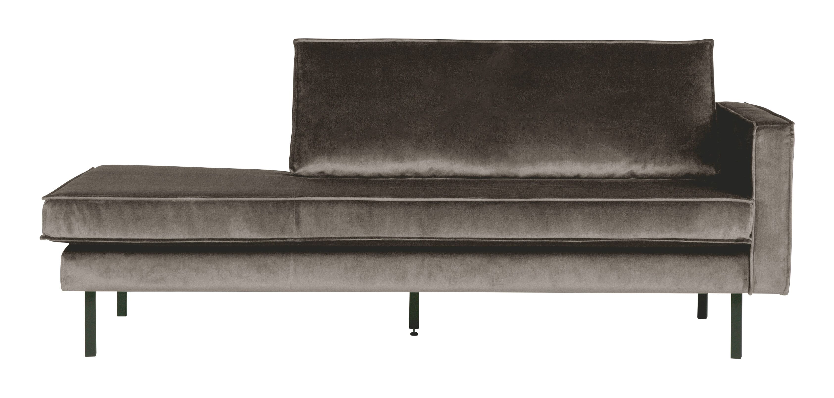 WOOOD Daybed Rodeo Rechts – Luxe Velvet in Taupe voor Modern Leven