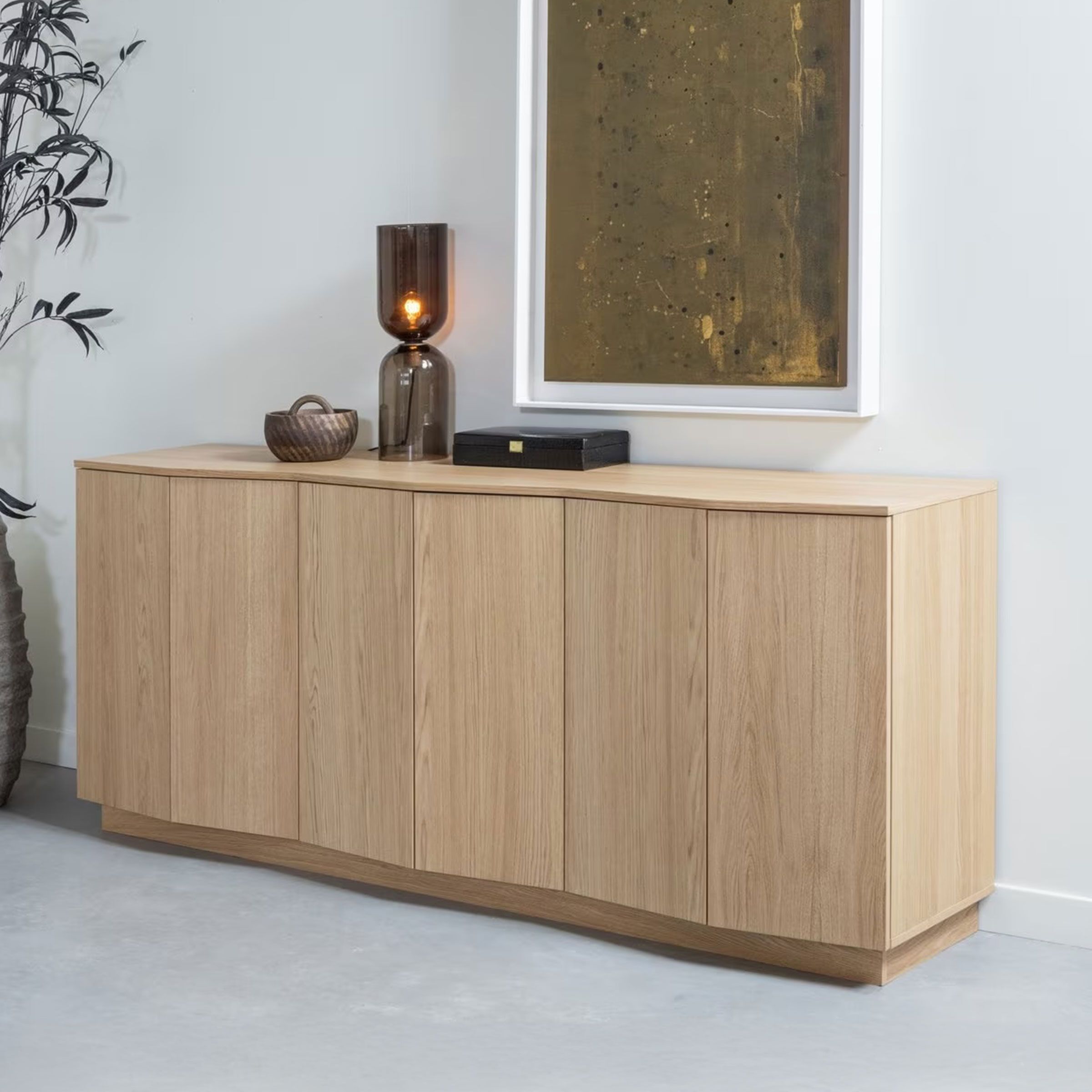 WOOOD Dressoir Zuma – Strak eikenfineer 200 cm – Exclusieve Nederlandse design