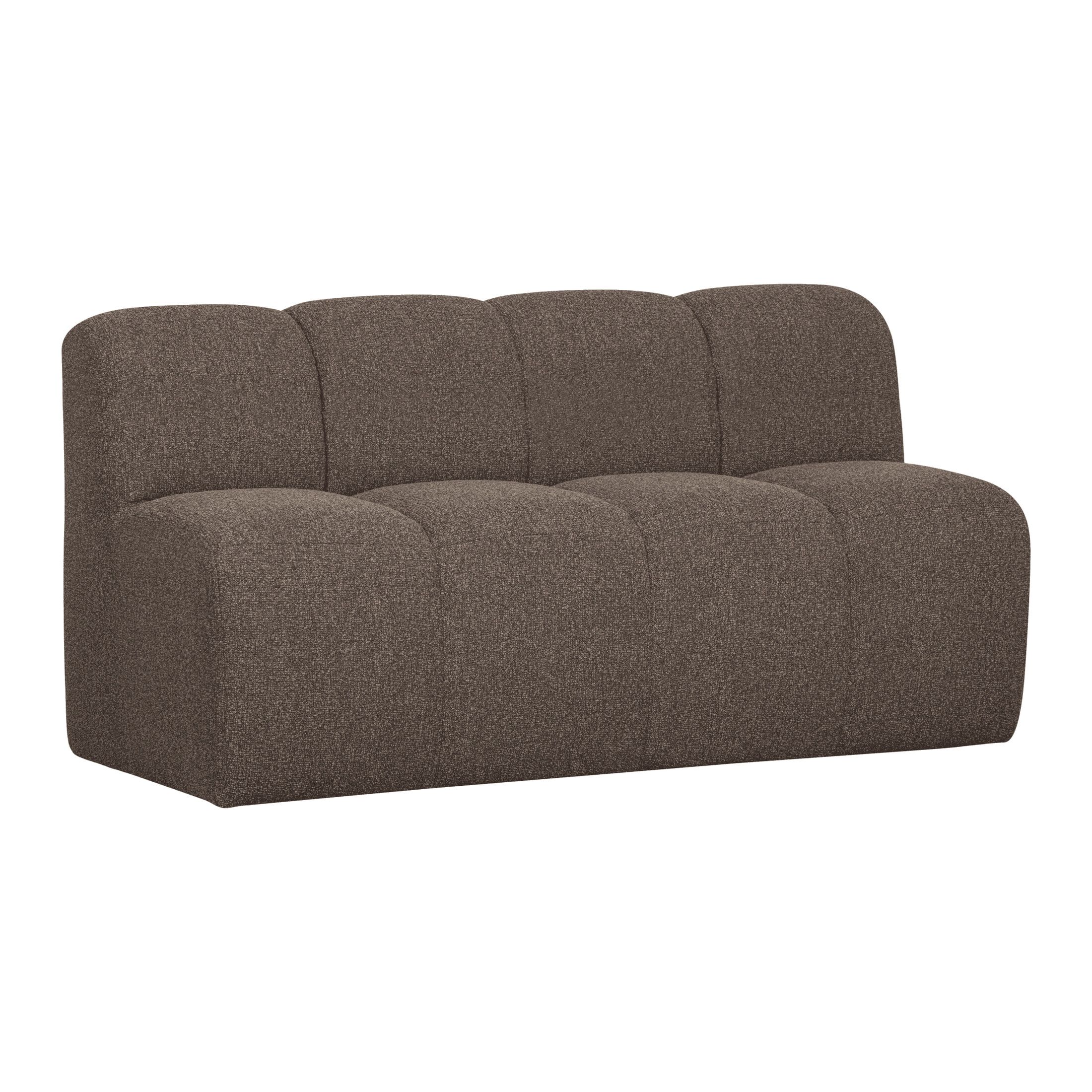 WOOOD Eetkamerbank Mojo Bouclé – Comfort & Stijl in Bruin Melange