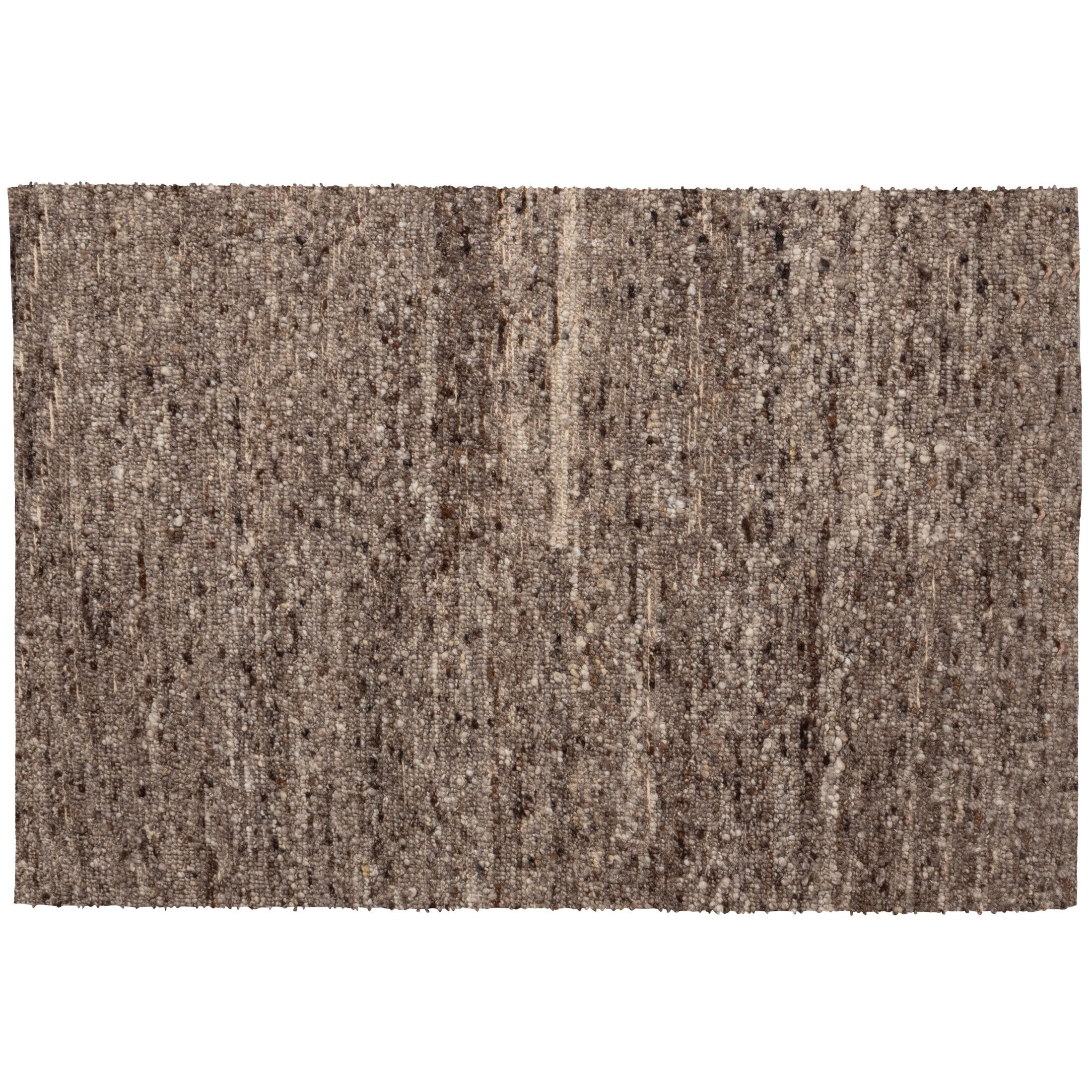WOOOD Efia Vloerkleed 170 × 240 cm – Gemêleerd Bruin, Luxe Wol‑Katoen mix