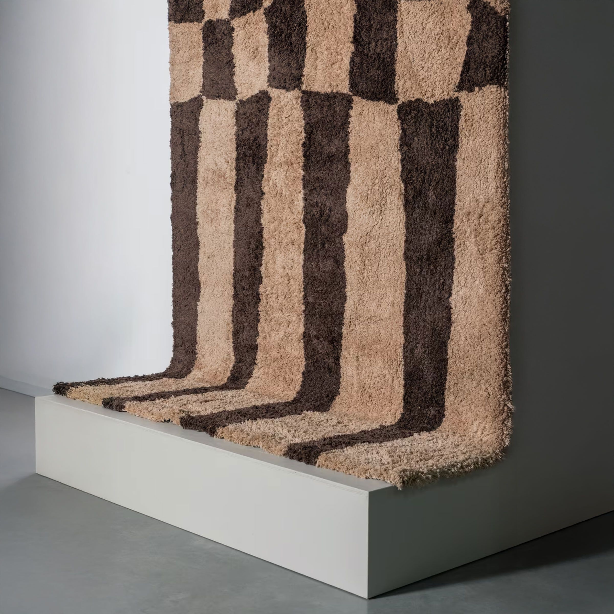 WOOOD Fafa Wol Vloerkleed 200 × 300 cm – Luxe Bruin Design
