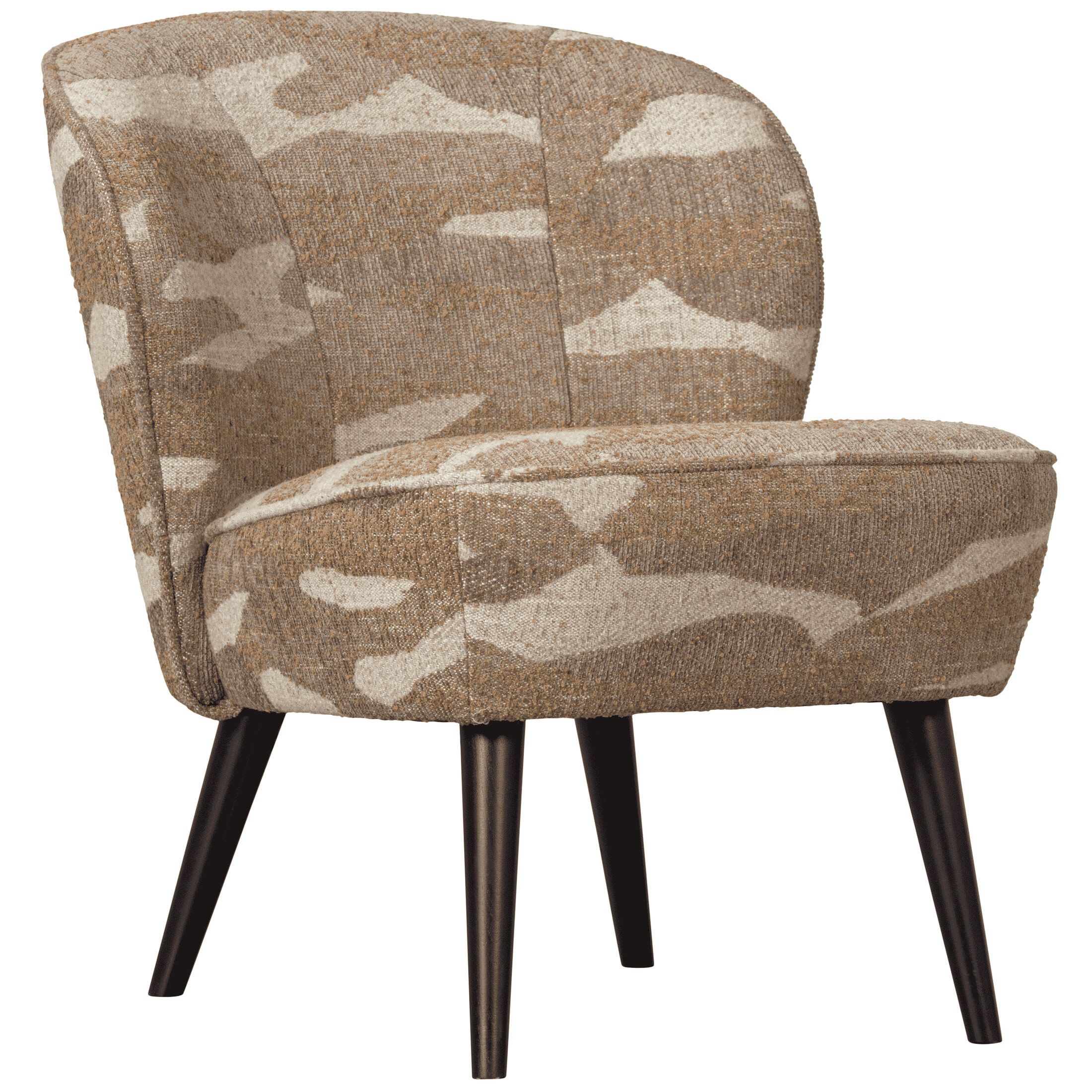 WOOOD Fauteuil Sara Geweven – Camouflage Groen: Stijlvolle en Duurzame Zitervaring