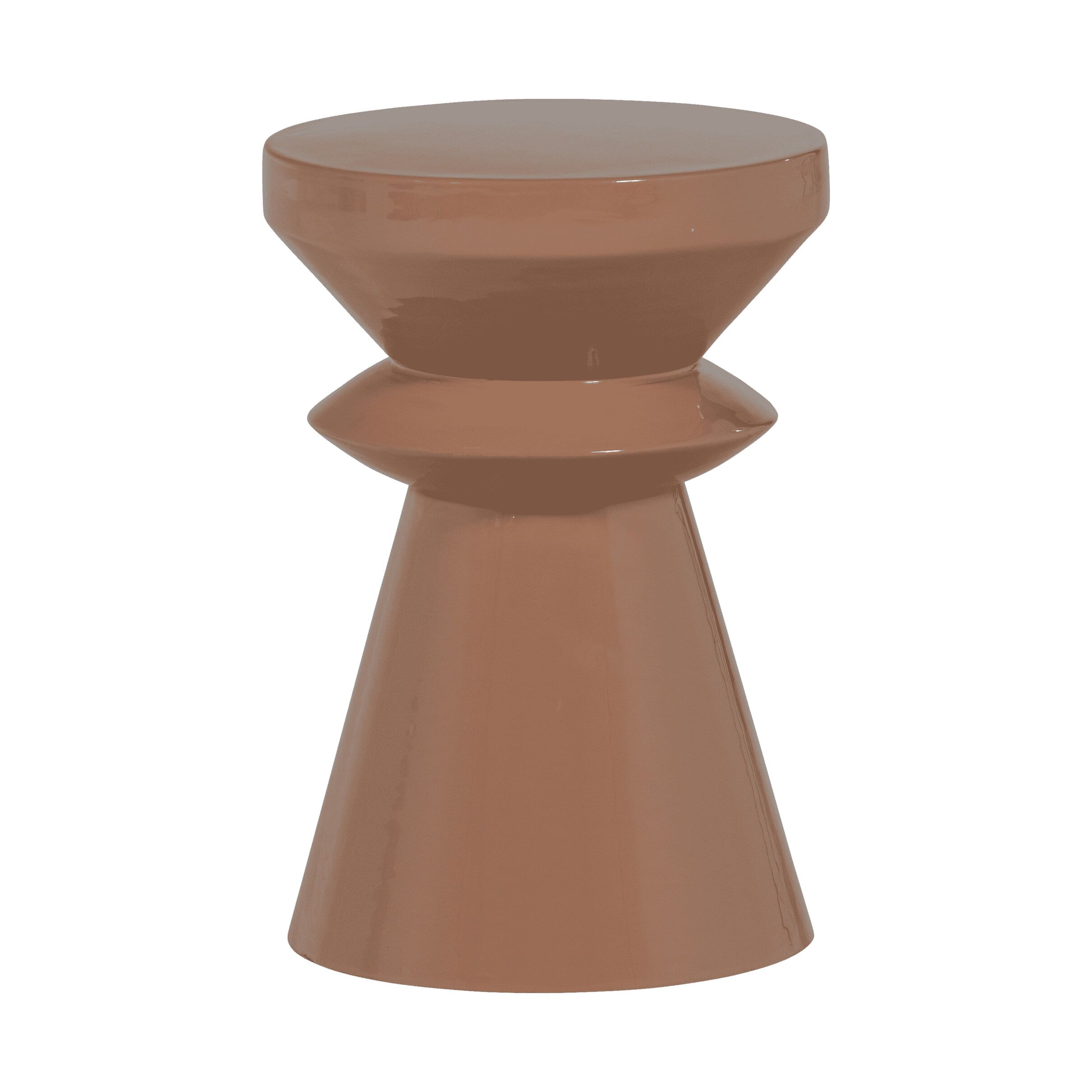 WOOOD Fedde ronde bijzettafel 30 cm – luxe glanzend in oud‑roze