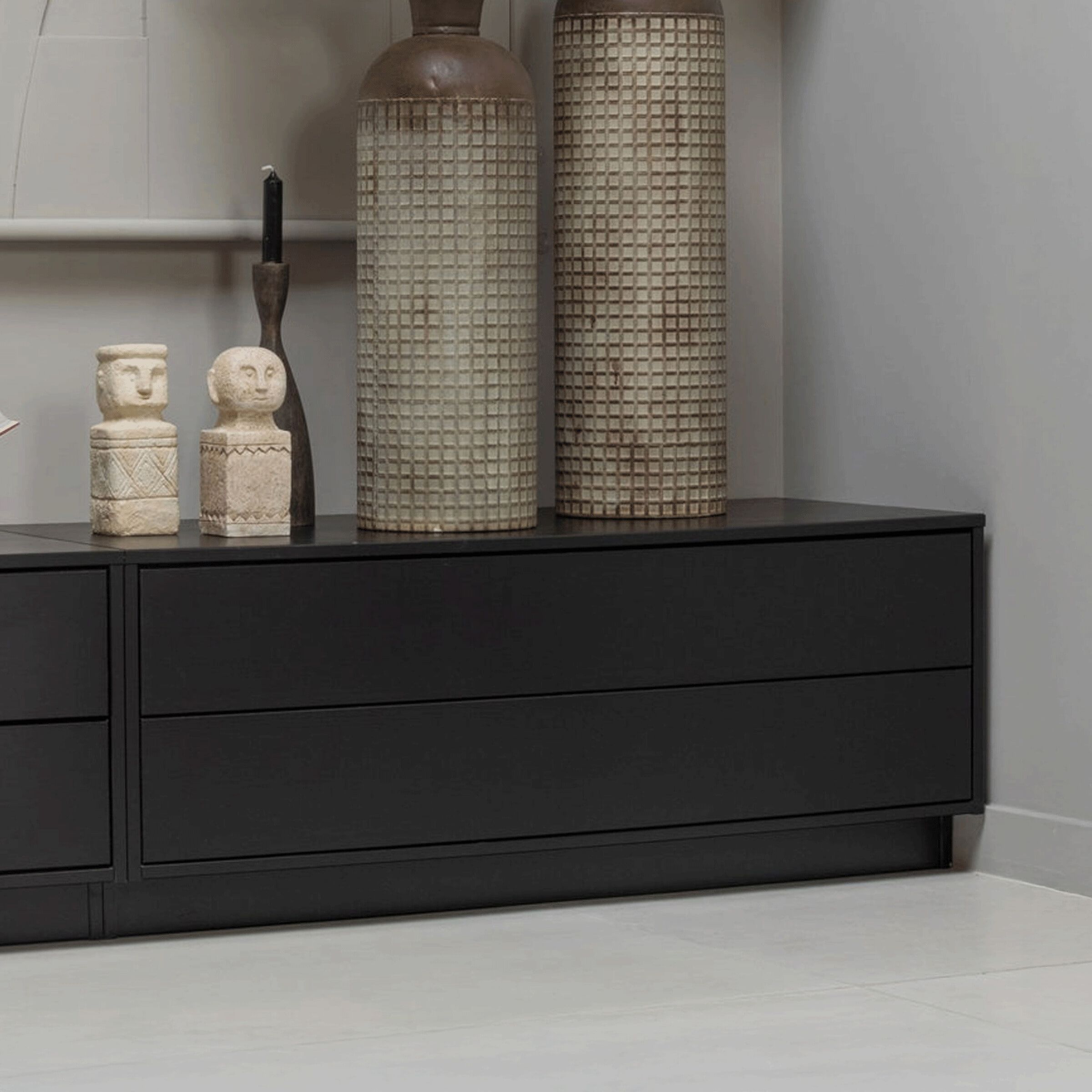 WOOOD Finca Mat Zwart TV‑meubel – 100 cm modern design