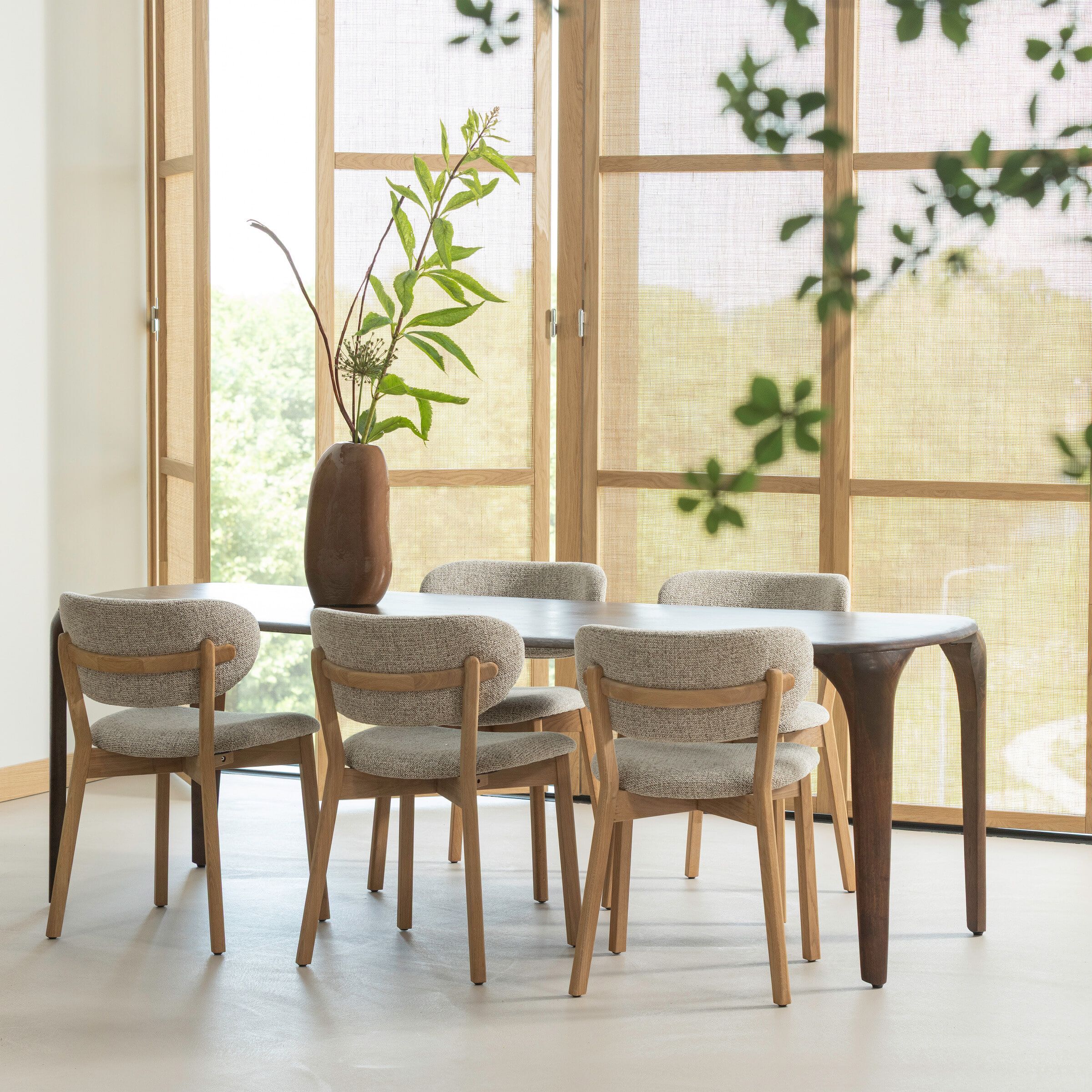 WOOOD Fiore – Ovale Deense Eettafel van Mangohout (230 × 95 cm)