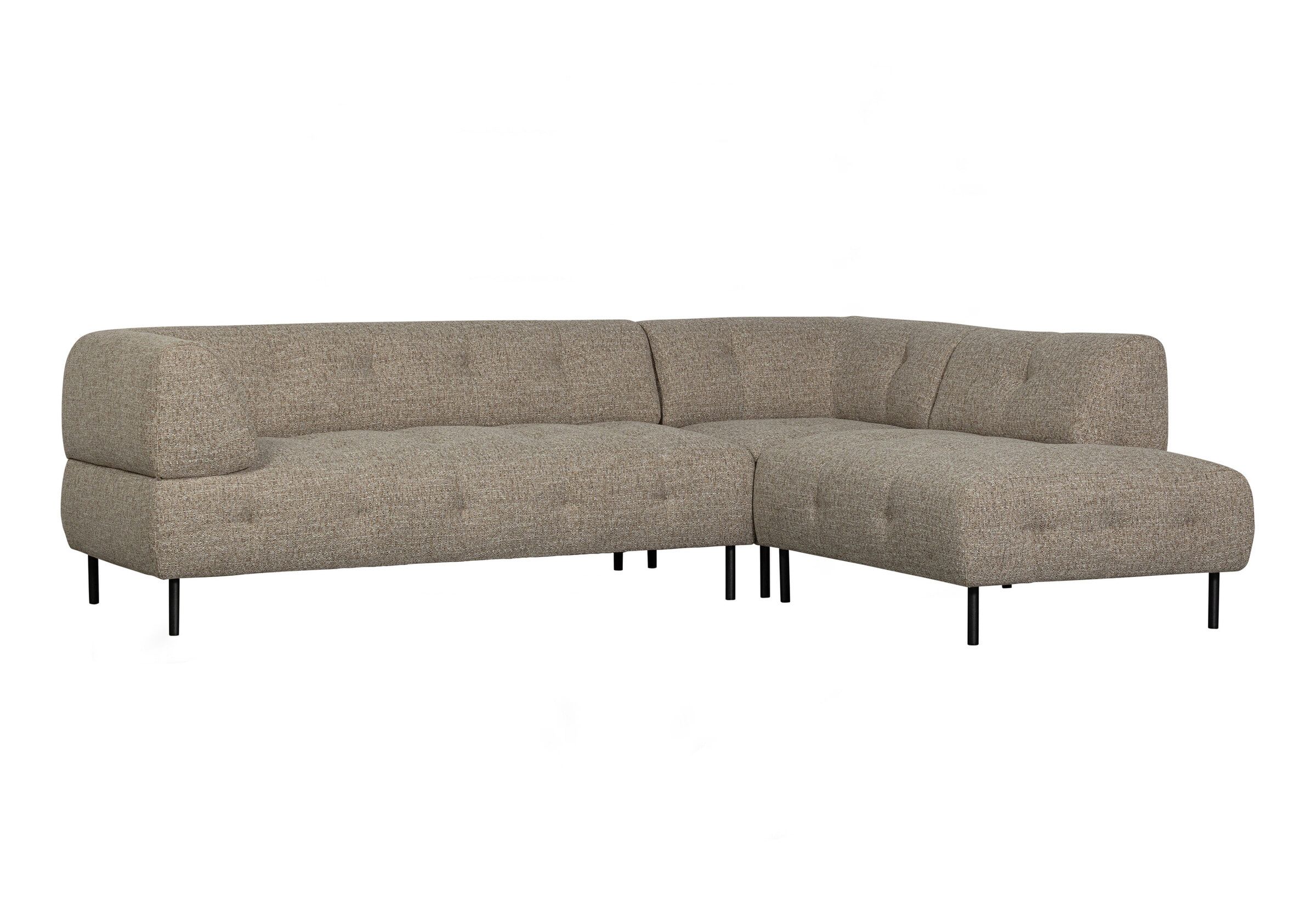 WOOOD Hoekbank Lloyd Rechts – Bruin Melange, Strak Design & Comfort