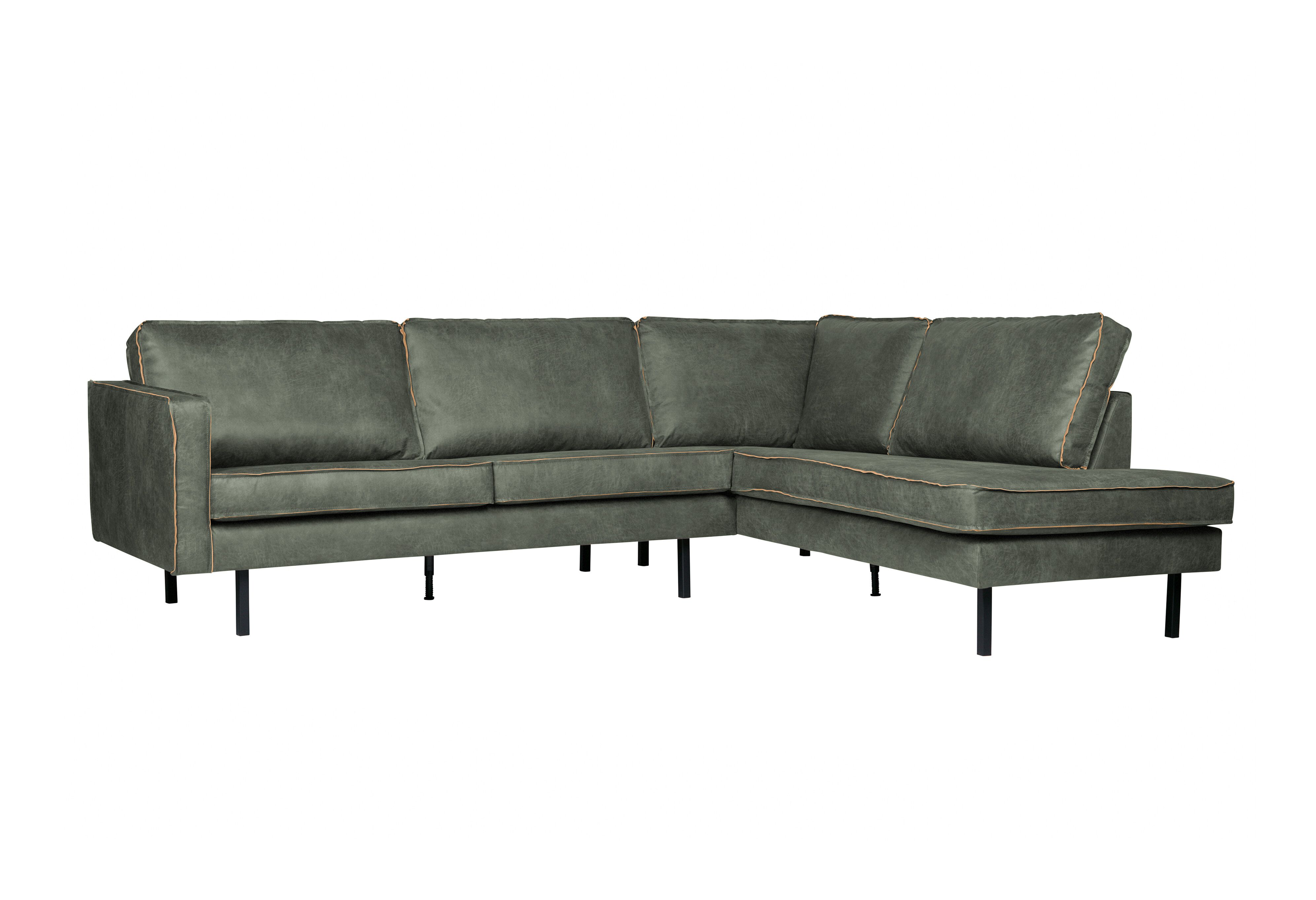 WOOOD Hoekbank Rodeo Rechts – Army – Duurzaam Design met Gerecycled Leer