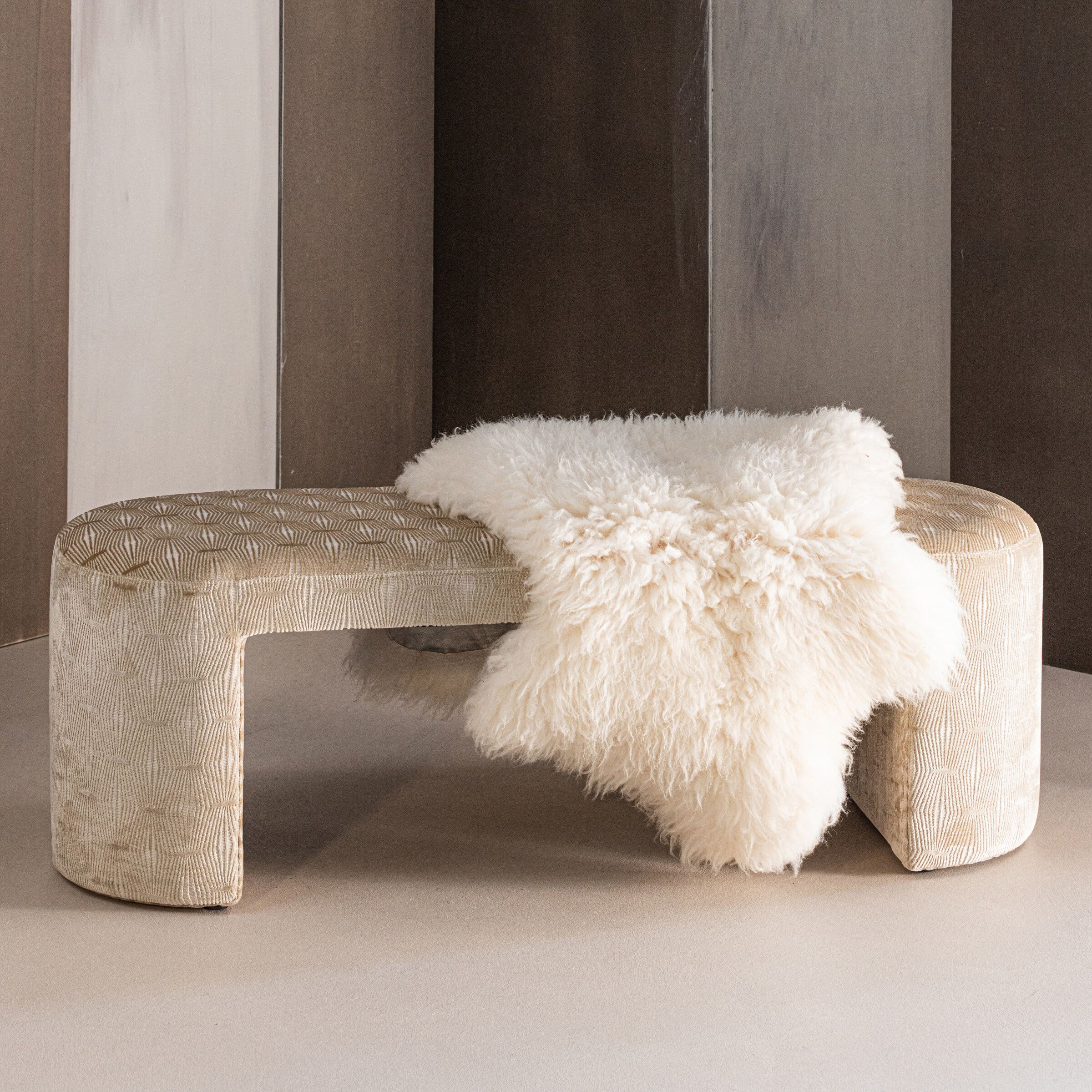 WOOOD Jacob Eetkamerbank 130 cm – Naturel Harmony stof