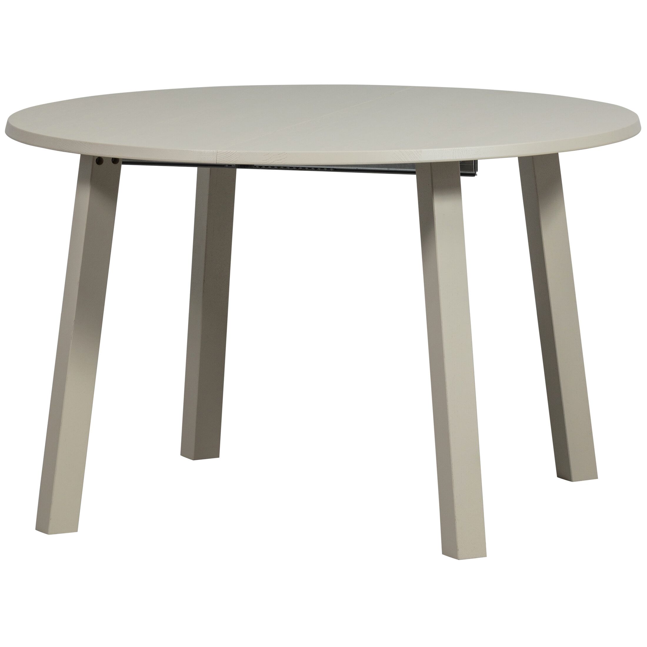 WOOOD Janne uitschuifbare ronde eettafel – 120 cm, dakargrijze eikenhouten afwerking