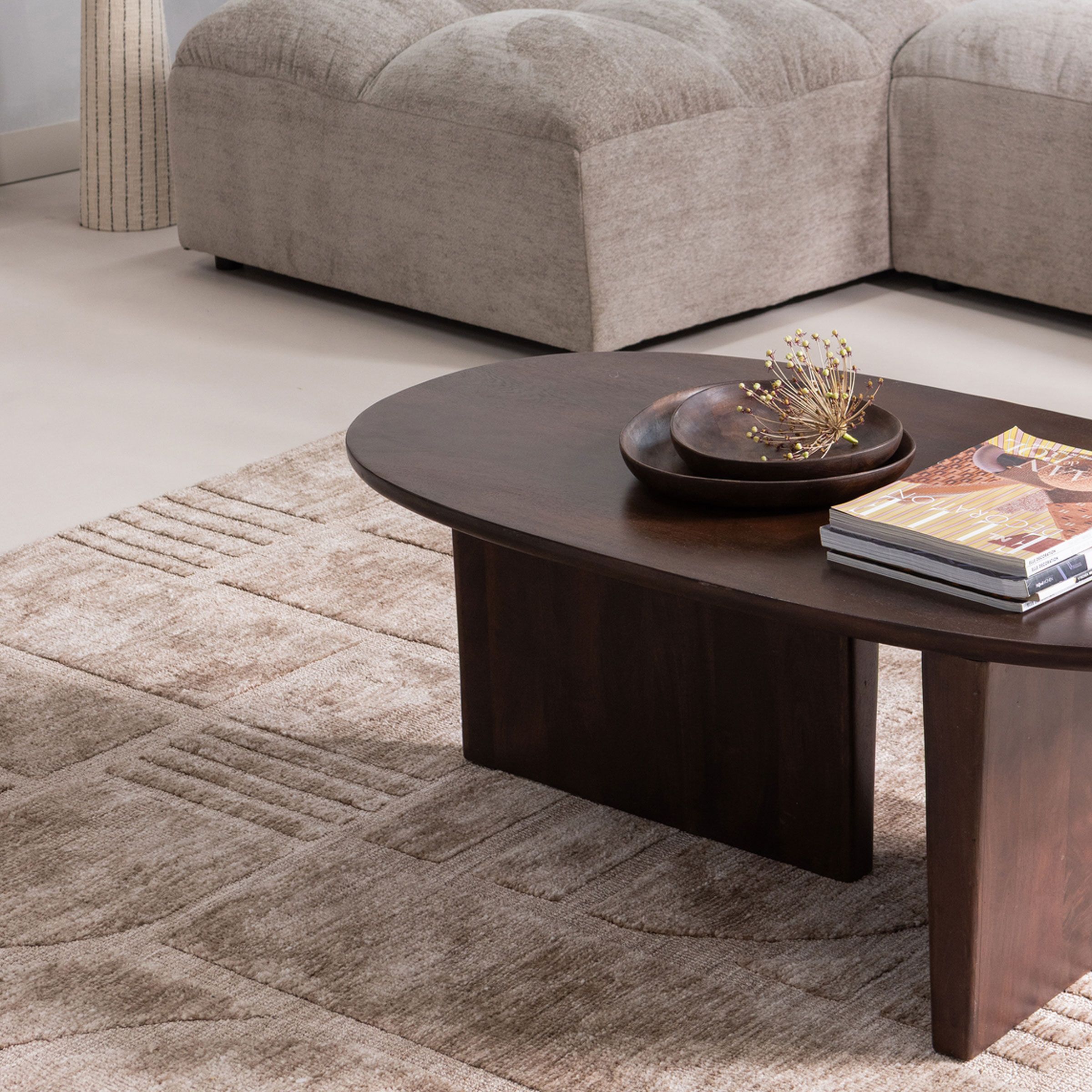 WOOOD Lovi Vloerkleed 170 × 240 cm – Luxe Taupe voor elk interieur
