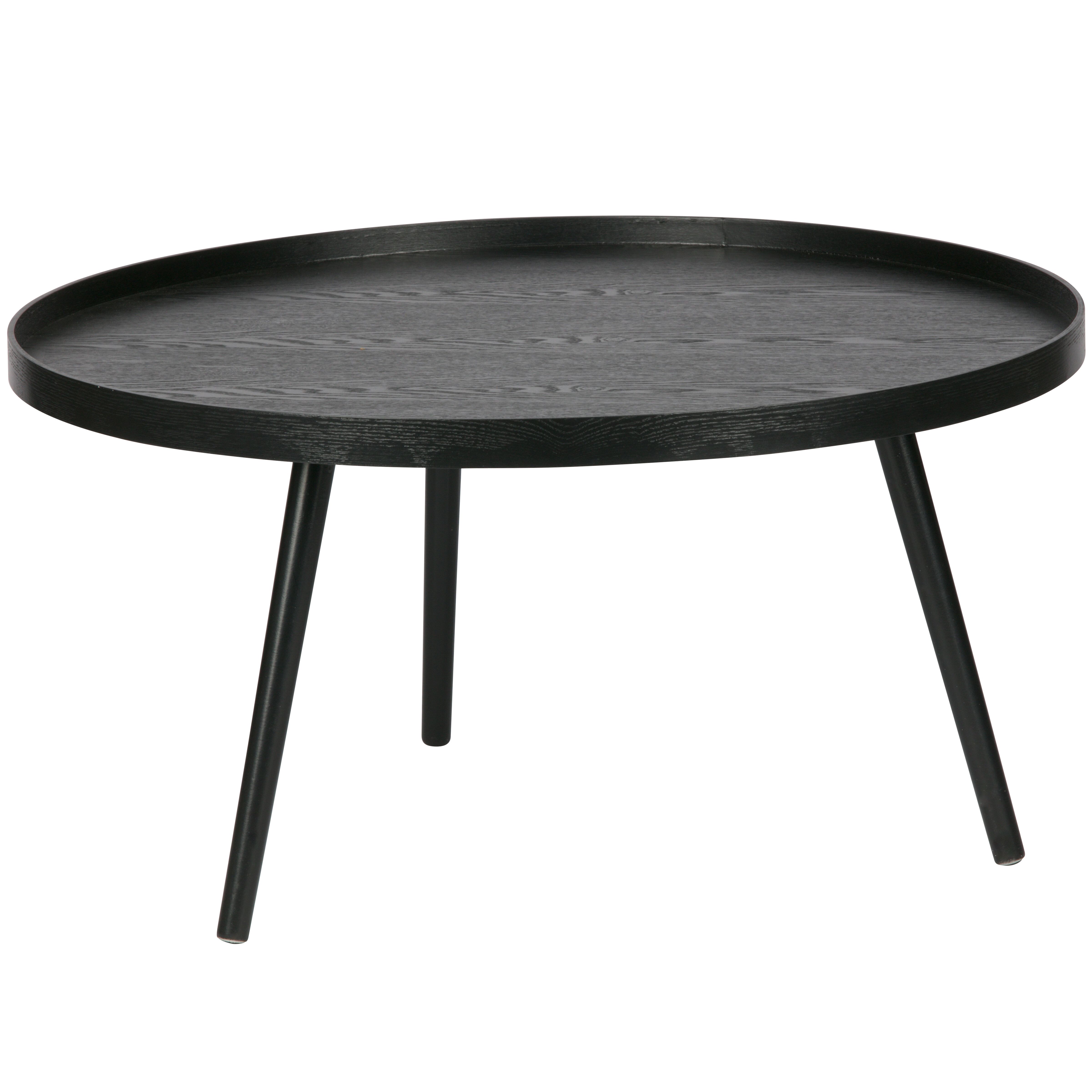 WOOOD Mesa ronde bijzettafel 78 cm – strak zwart design voor elke woonruimte