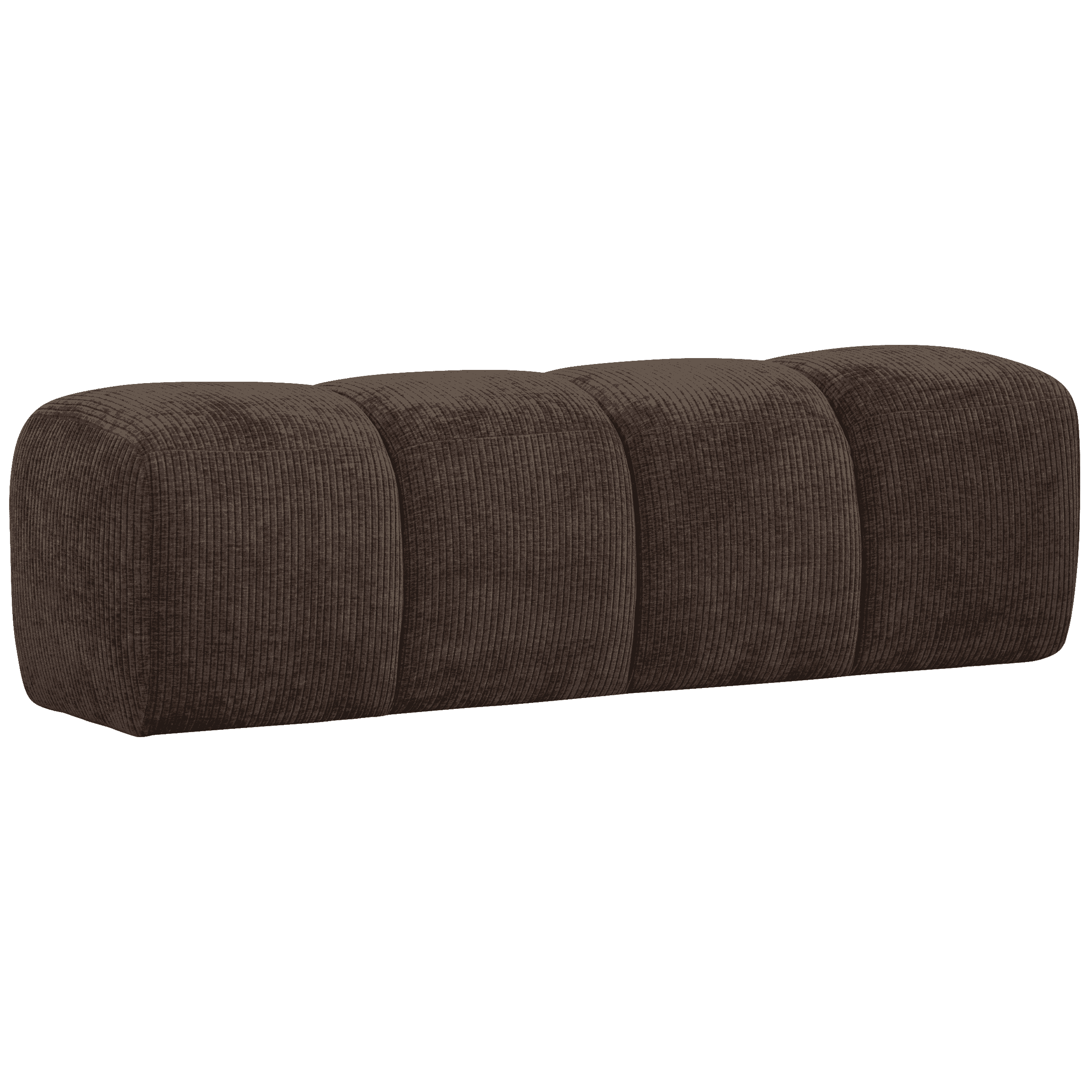 WOOOD Mojo Bankje Geweven Rib – Stijlvol Comfort in Bruin