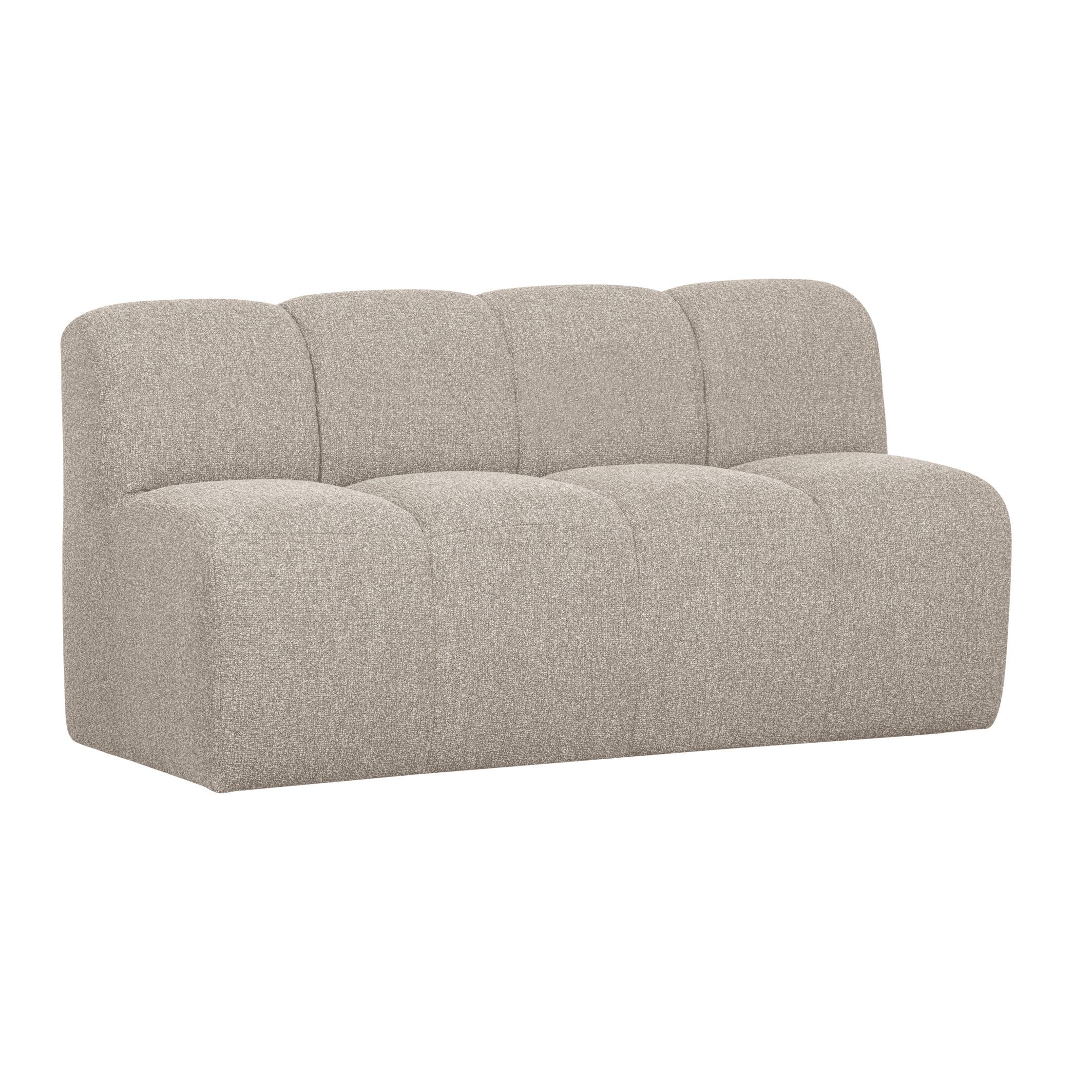 WOOOD Mojo Bouclé eetkamerbank – comfortabel, duurzaam en modulair, 164 cm