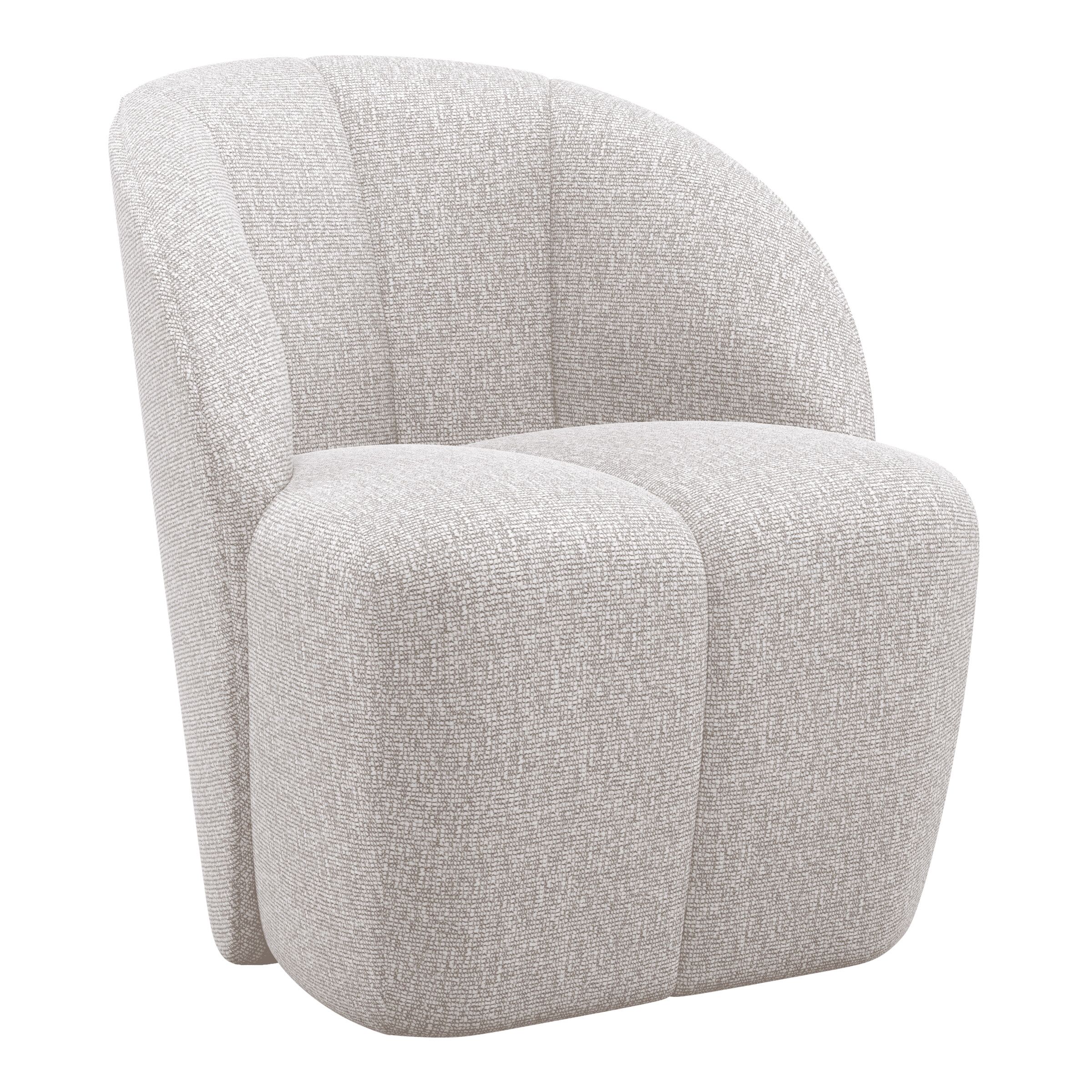 WOOOD Mojo Draaifauteuil – Comfortabele Bouclé Fauteuil in Ecru