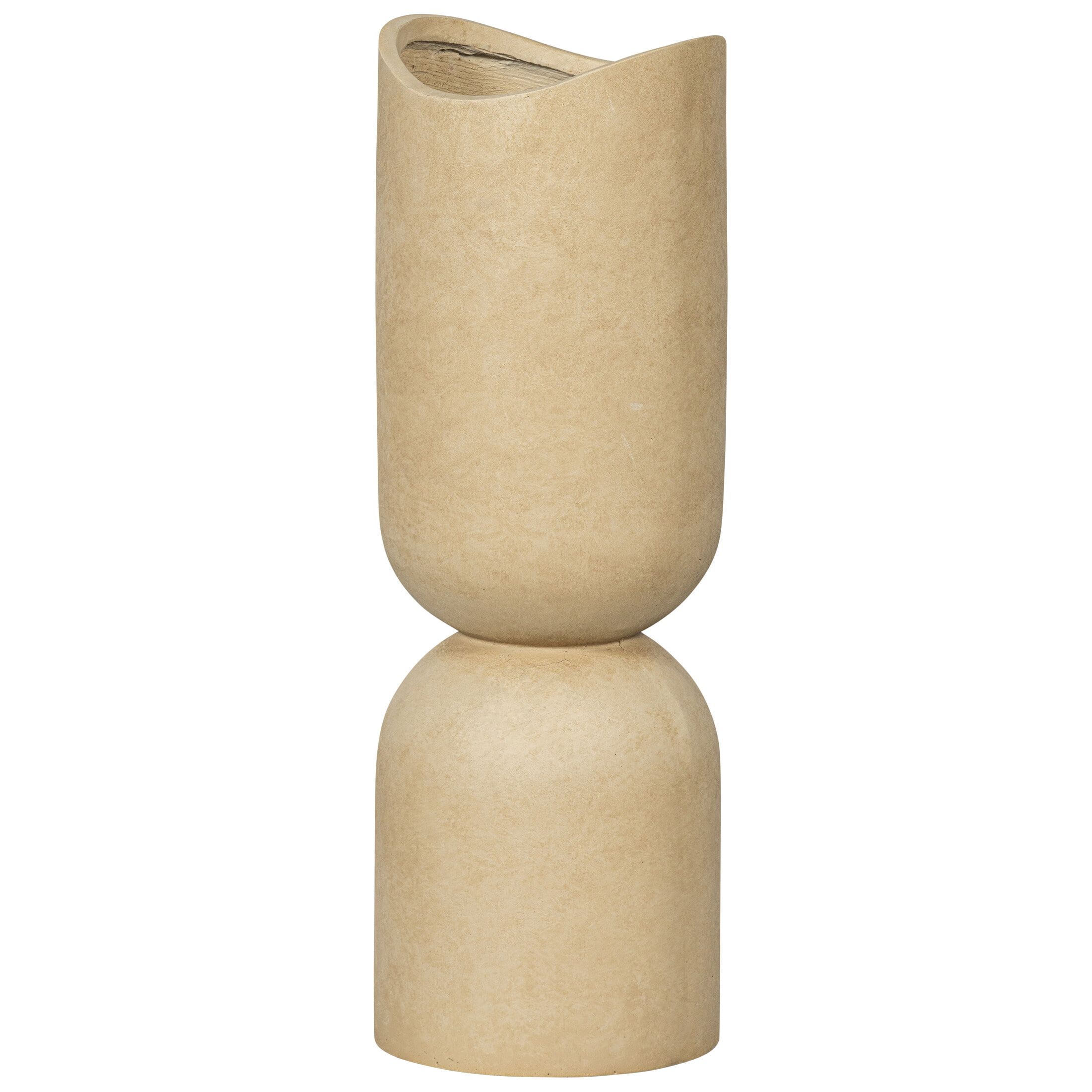 WOOOD Mosi Fiber Clay Vaas – Beige, 75 cm – Subtiel Design voor elk Interieur