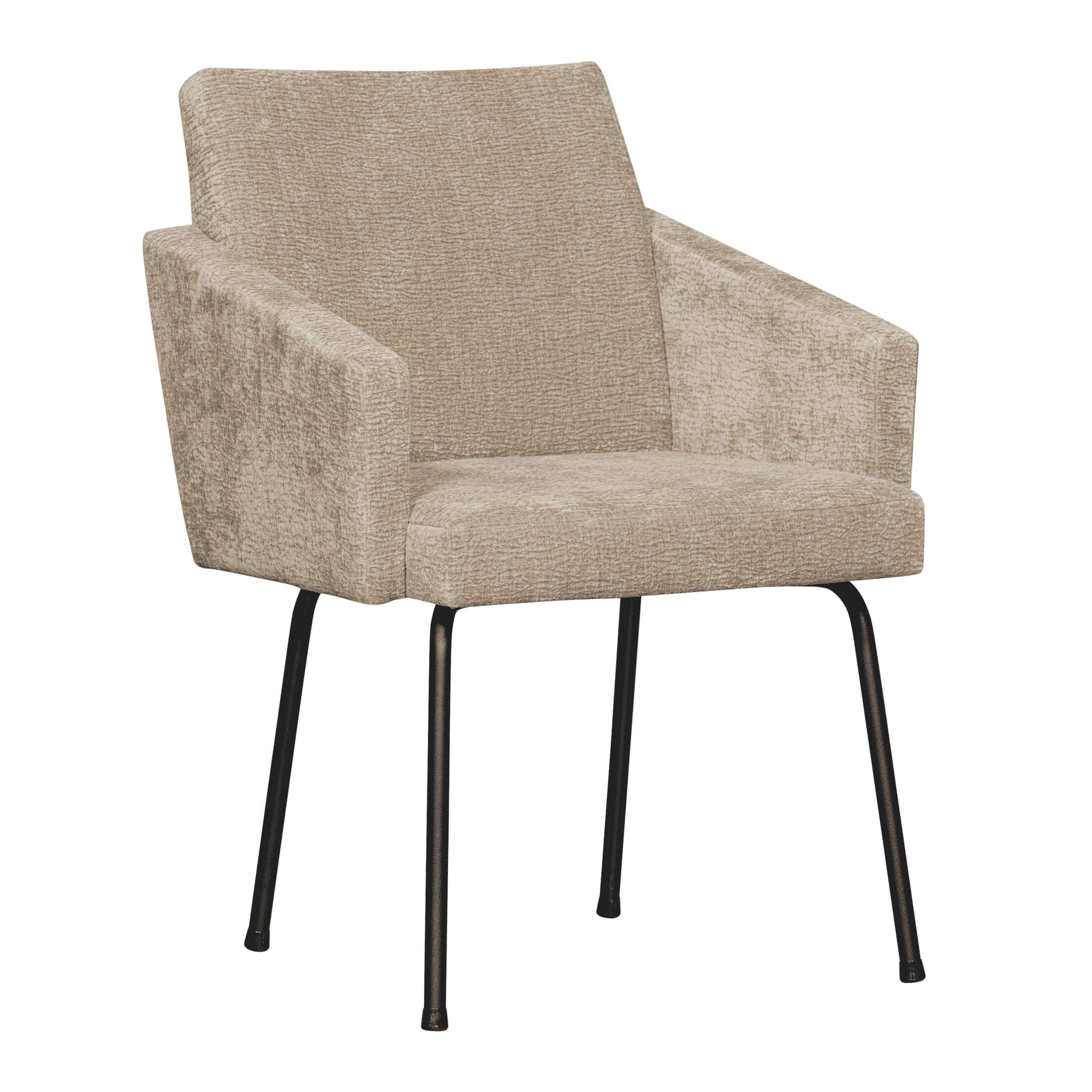 WOOOD Mount Chenille eetkamerstoel – Zand, stijlvol comfort voor elke tafel