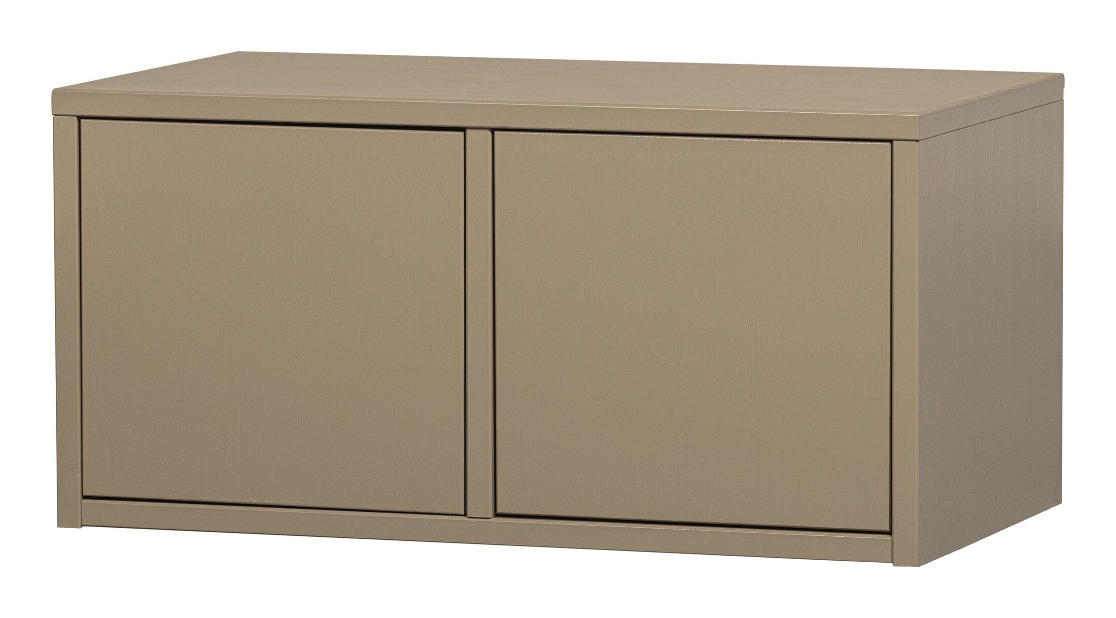 WOOOD Opbergbank Turner 80 cm – Minimalistisch design in FSC‑Grenenhout (Mud)