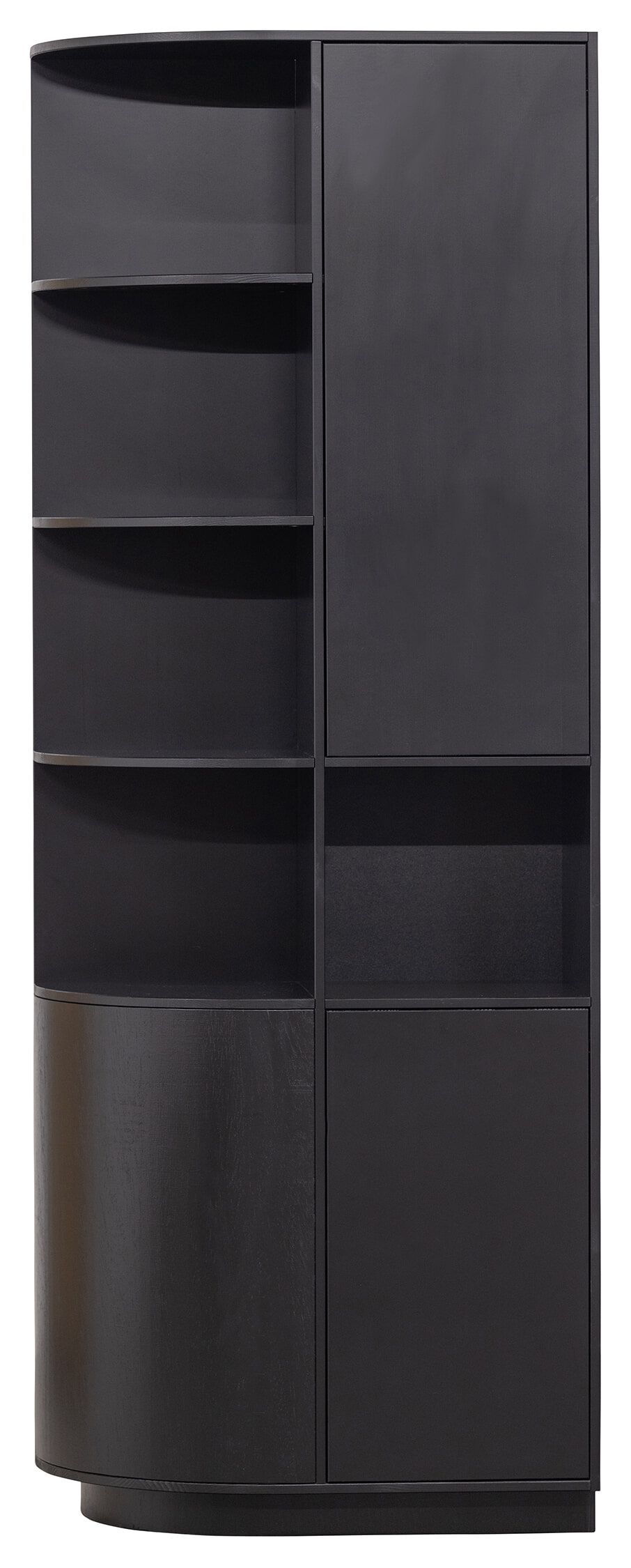 WOOOD Opbergkast Finca Links – Mat Zwart, 210 × 78 cm