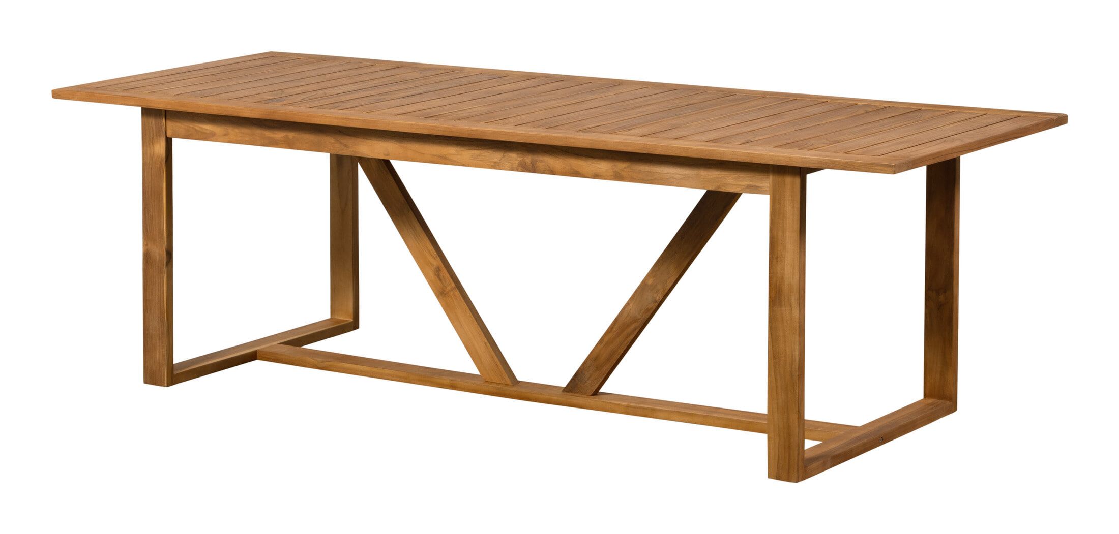WOOOD Outdoor eettafel Beaver – royale teakhouten tuin tafel 240 × 90 cm