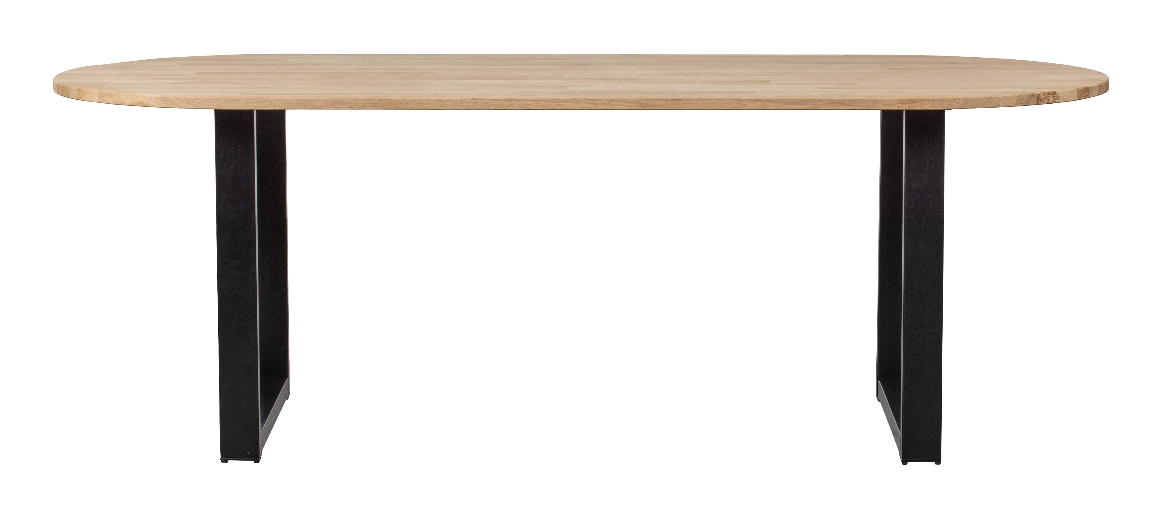 WOOOD Ovale Eettafel Tablo met U‑poot – Moderne, Ruime tafel van onbehandeld eikenhout