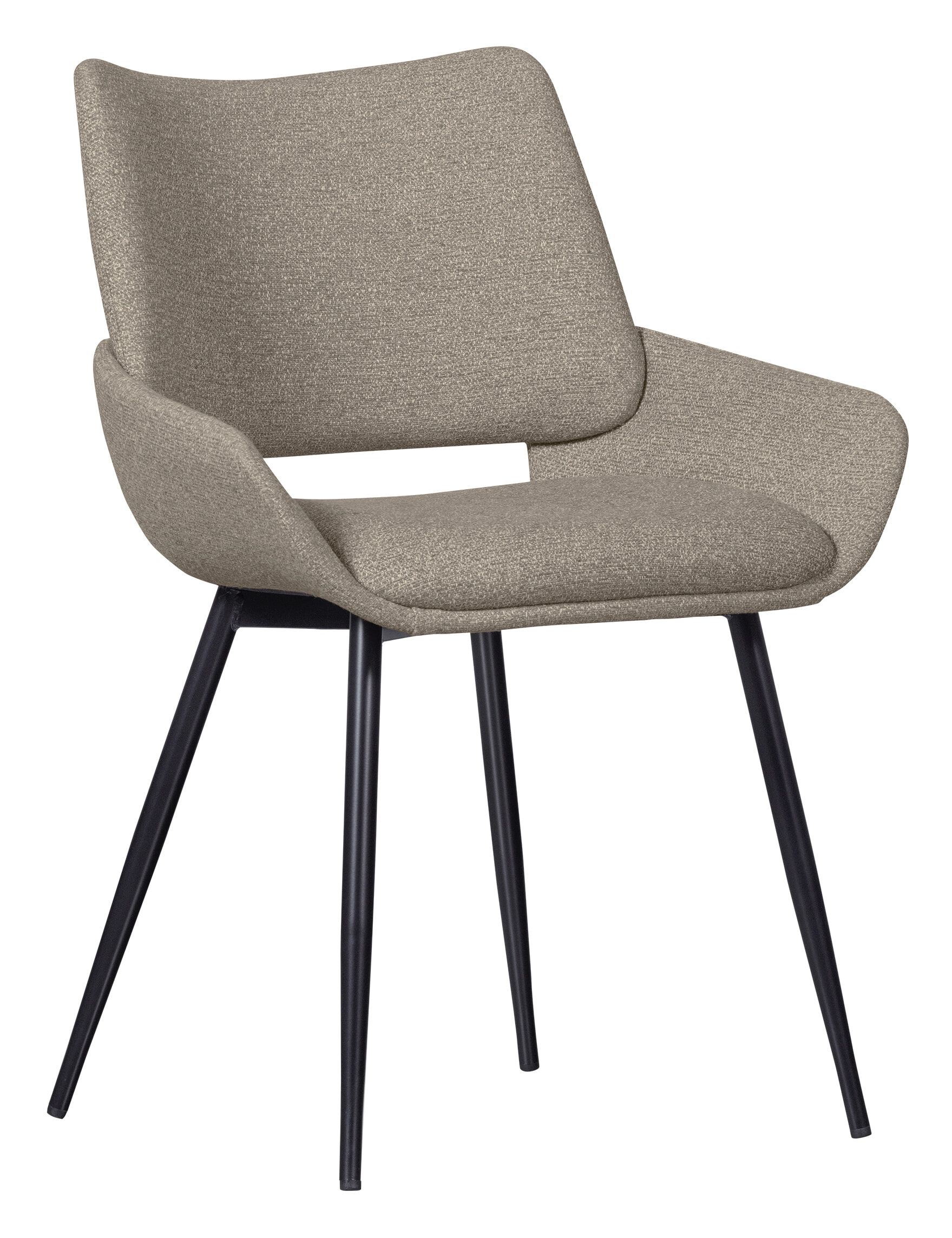 WOOOD Parade eetkamerstoel – Melange stof, Zand – Comfortabel en stijlvol