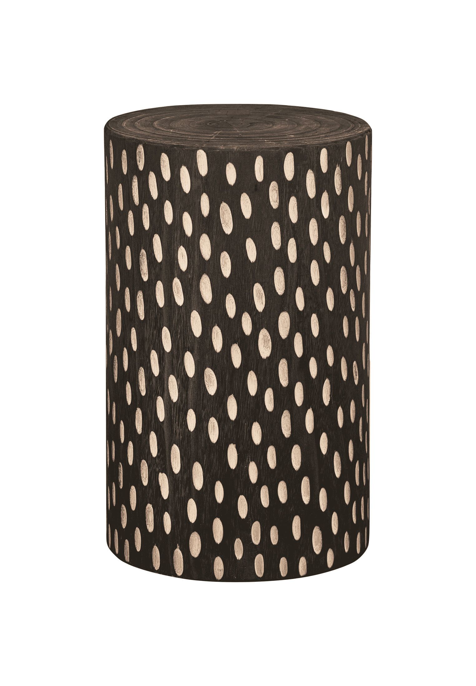 WOOOD Perry – Donkerbruine Paulownia Kruk & Bijzettafel | Stijlvol Accent voor Jouw Interieur