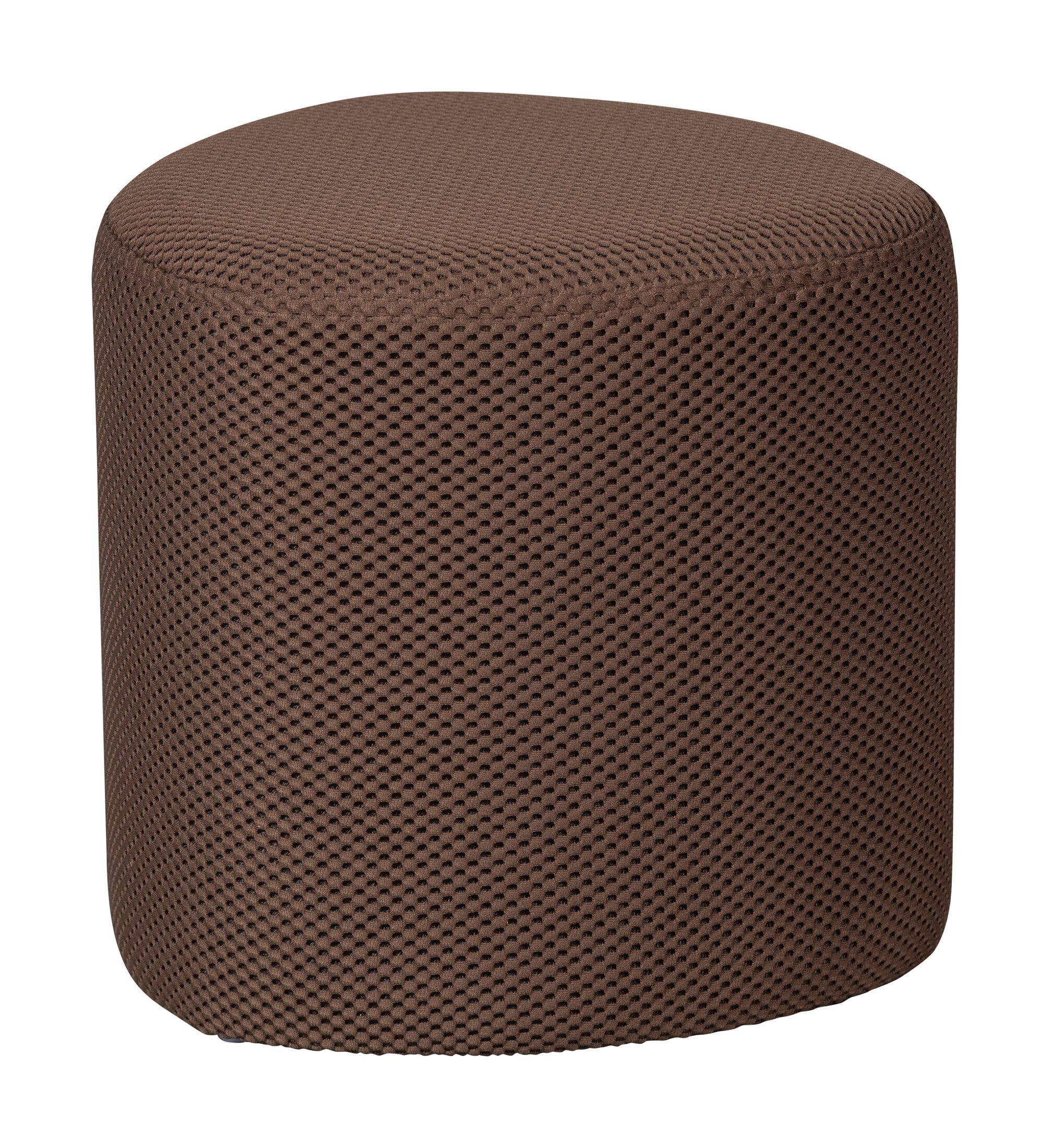 WOOOD Puuk Mesh Poef – Compacte Espresso‑accent in jouw woonkamer