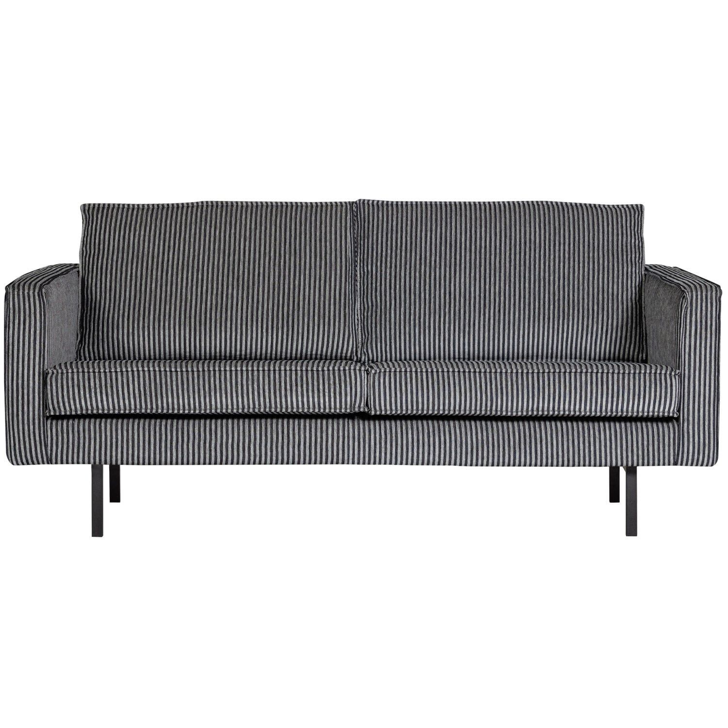 WOOOD Rodeo 2,5‑zits bank – modern design in zwart‑grijze geweven stof