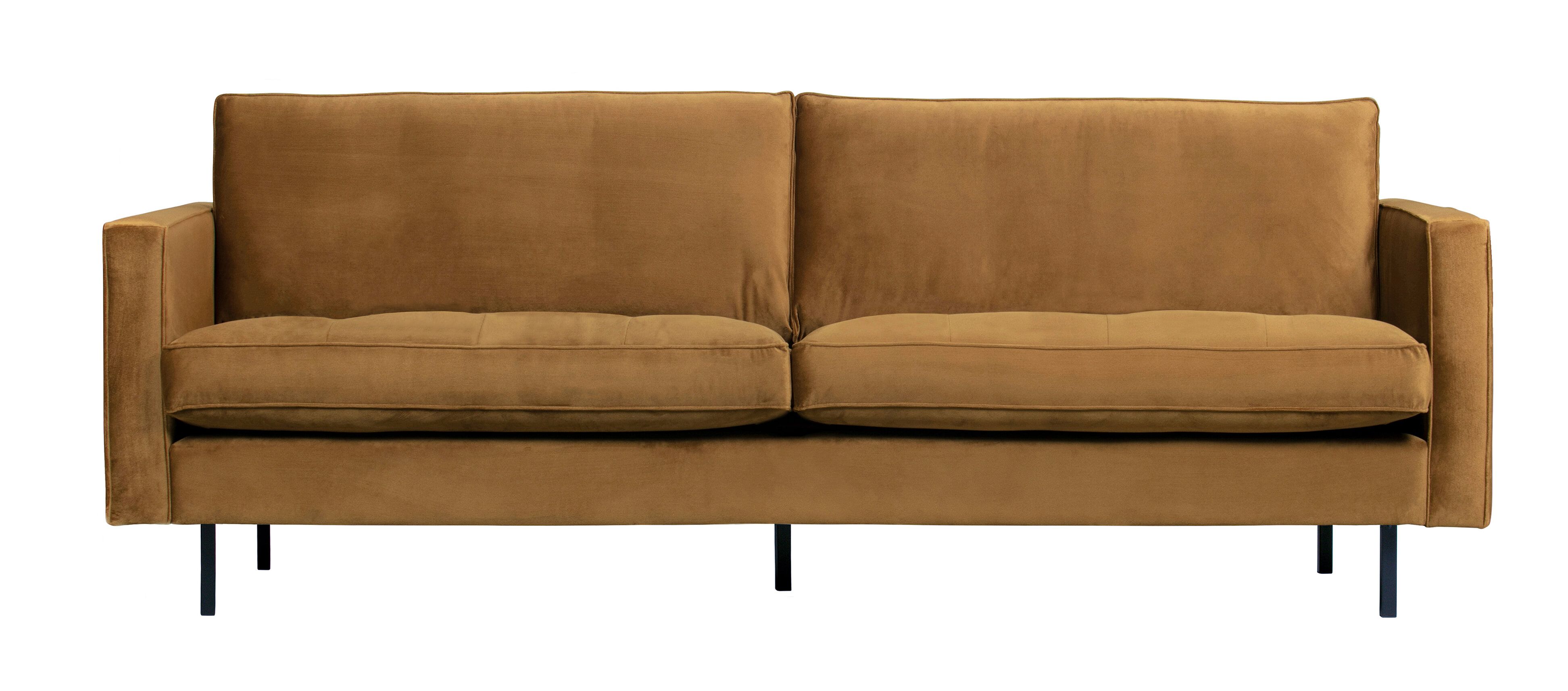 WOOOD Rodeo 2,5‑zits Velvetbank – Honinggeel, Modern & Comfortabel