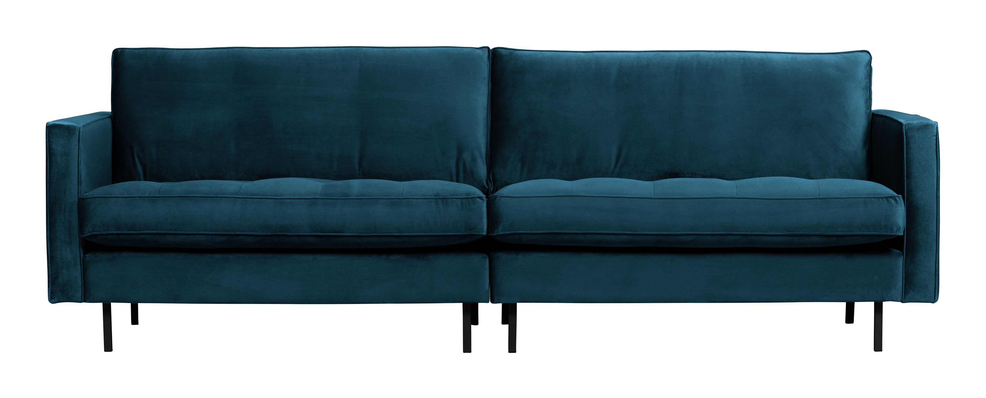 WOOOD Rodeo 3‑zits bank in blauw – Moderne velvet comfort