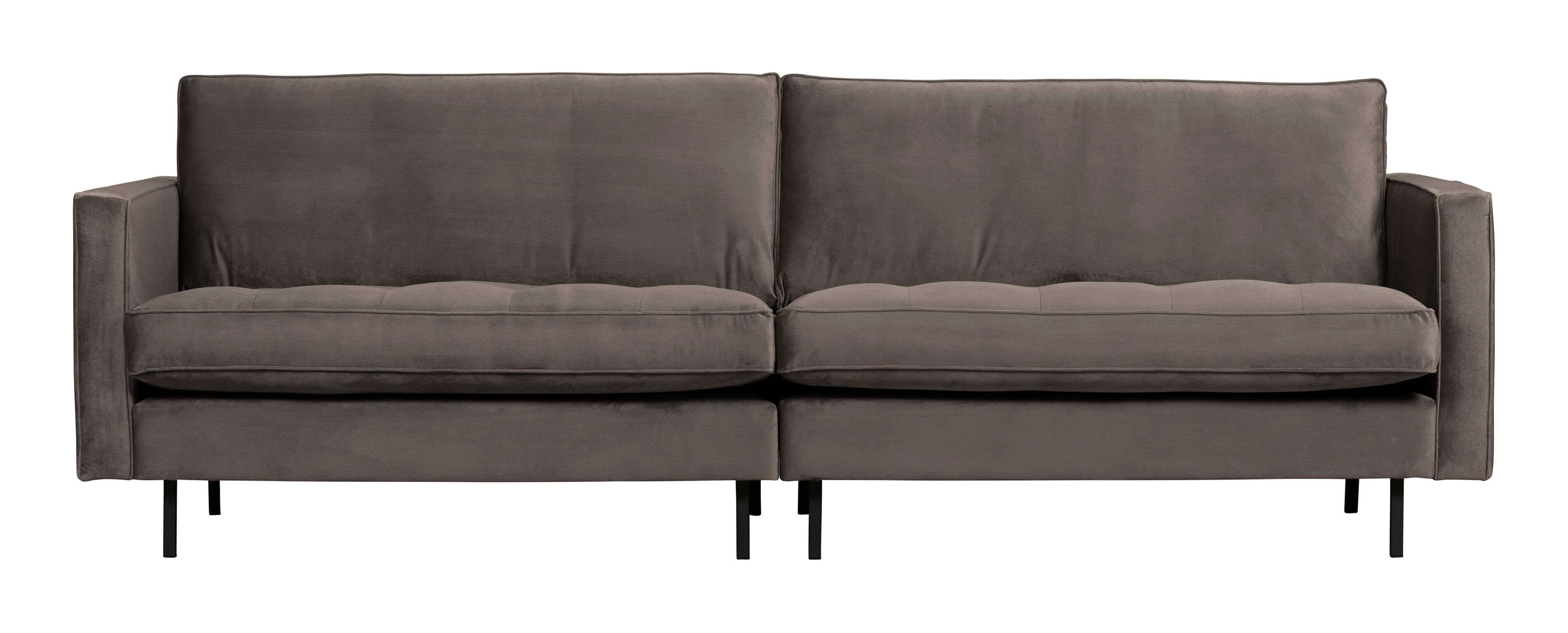 WOOOD Rodeo 3-zits Velvetbank in Taupe – Modern, Stoer en Uiterst Comfortabel