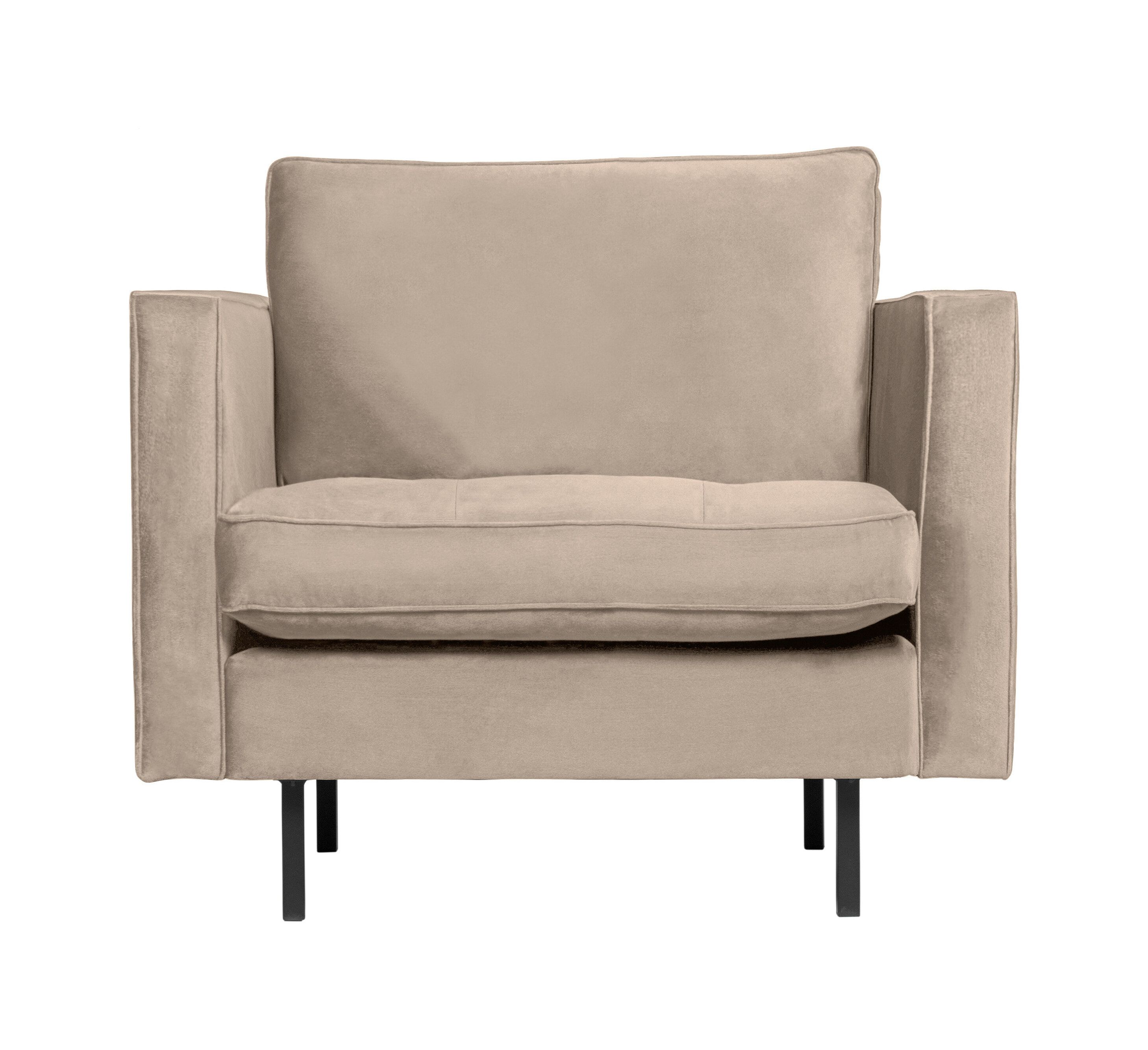 WOOOD Rodeo Classic Fauteuil in Khaki Velvet – Moderne luxe voor elk interieur