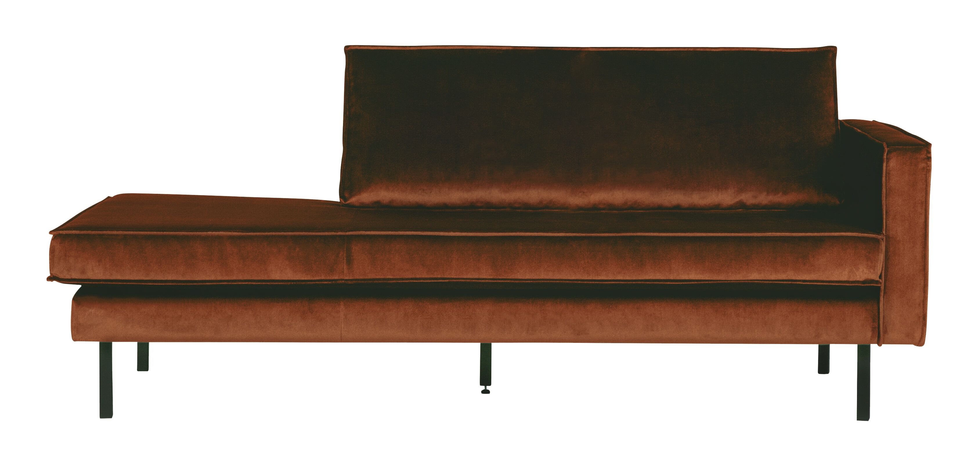 WOOOD Rodeo Daybed Rechts in rijke velvet – modern comfort voor elke woonruimte