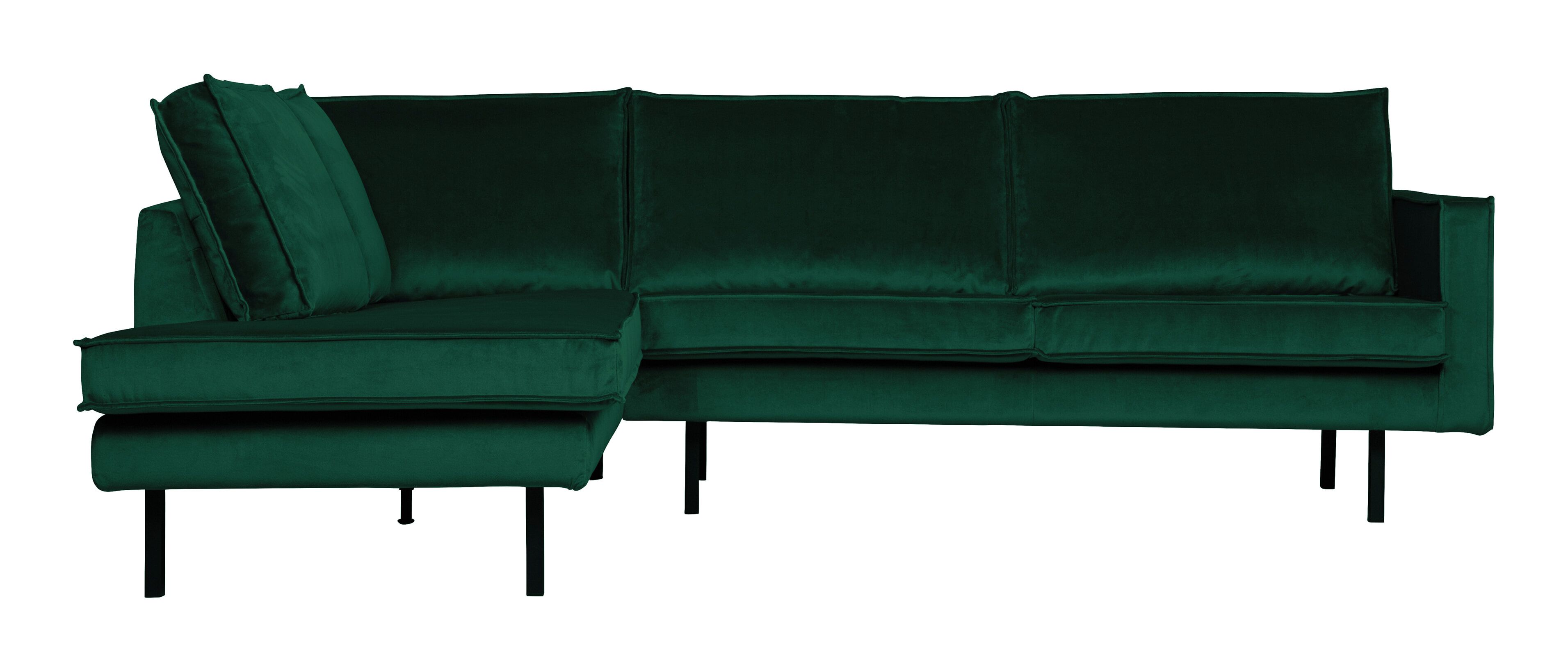 WOOOD Rodeo Hoekbank Links – Luxe Velvet in Green Forest