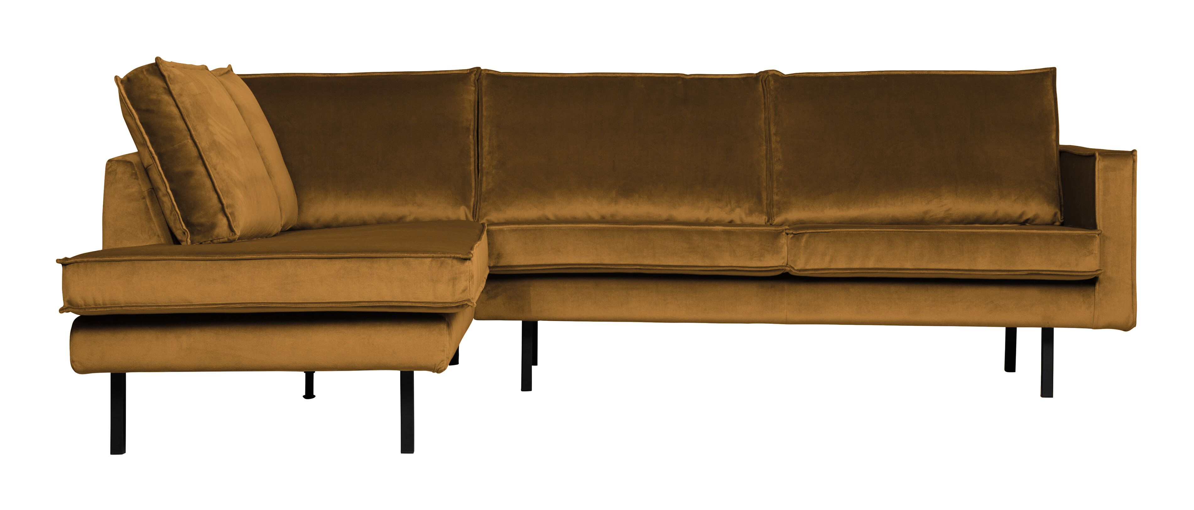 WOOOD Rodeo Hoekbank Links – Luxe Velvet in Oker