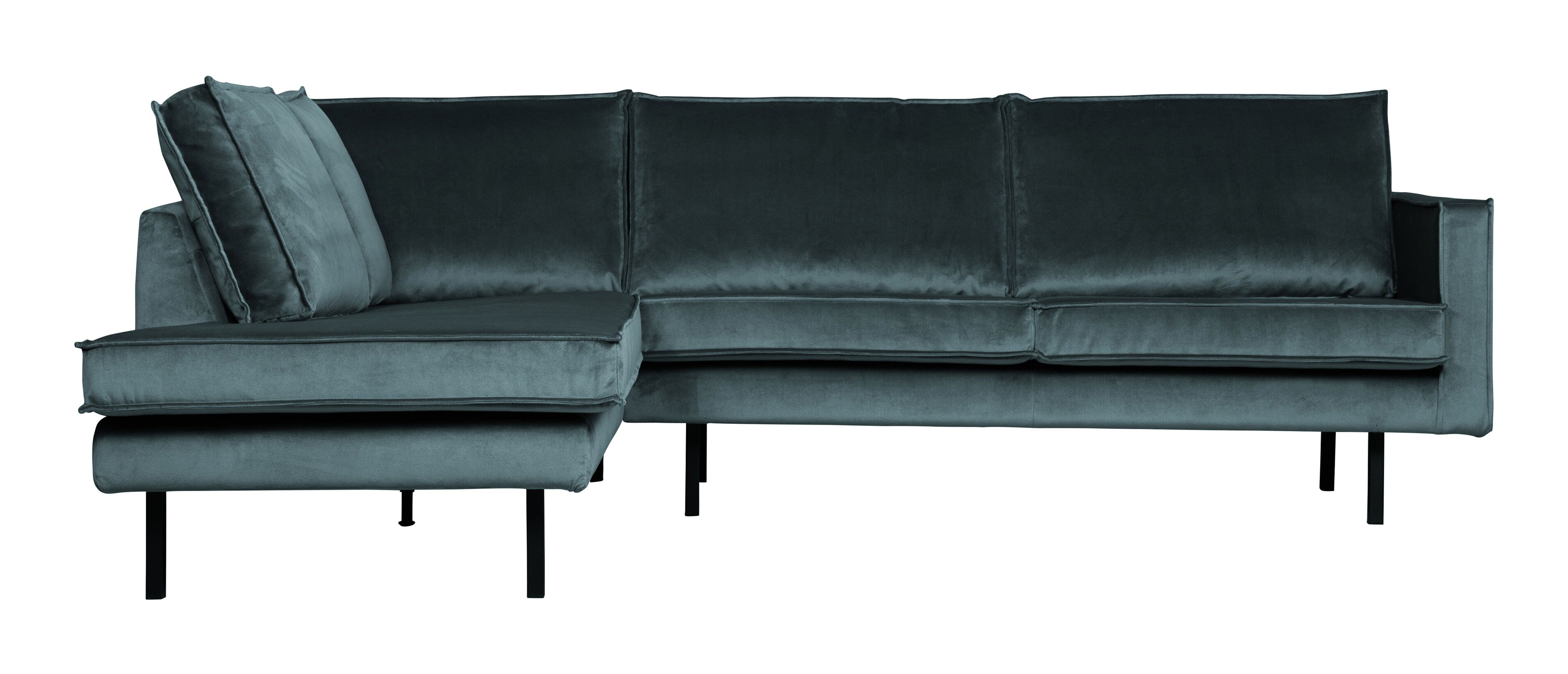 WOOOD Rodeo Hoekbank Links – Luxe Velvet in Teal
