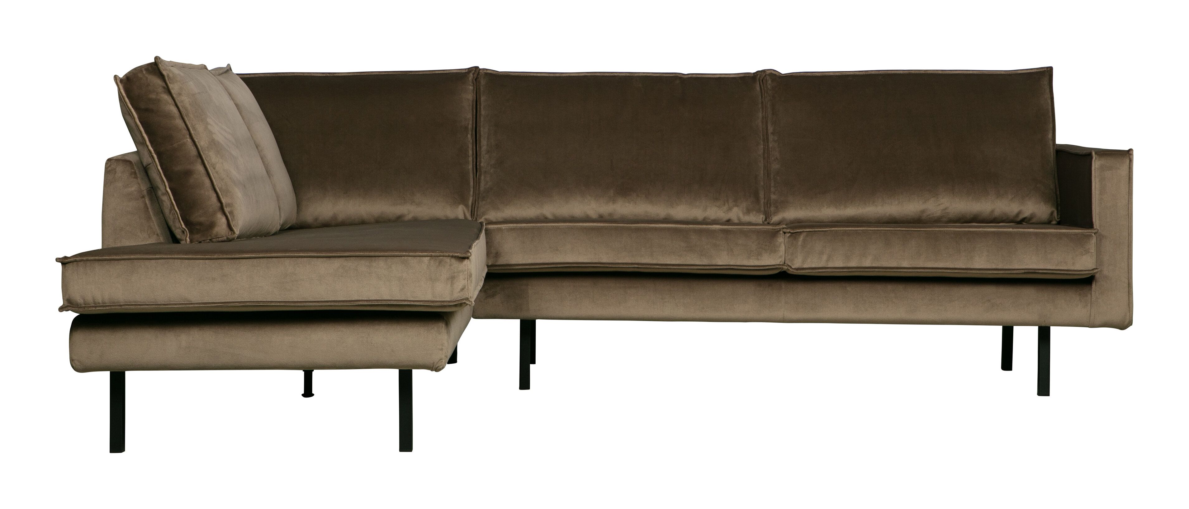 WOOOD Rodeo Hoekbank – Luxe Velvet in Taupe