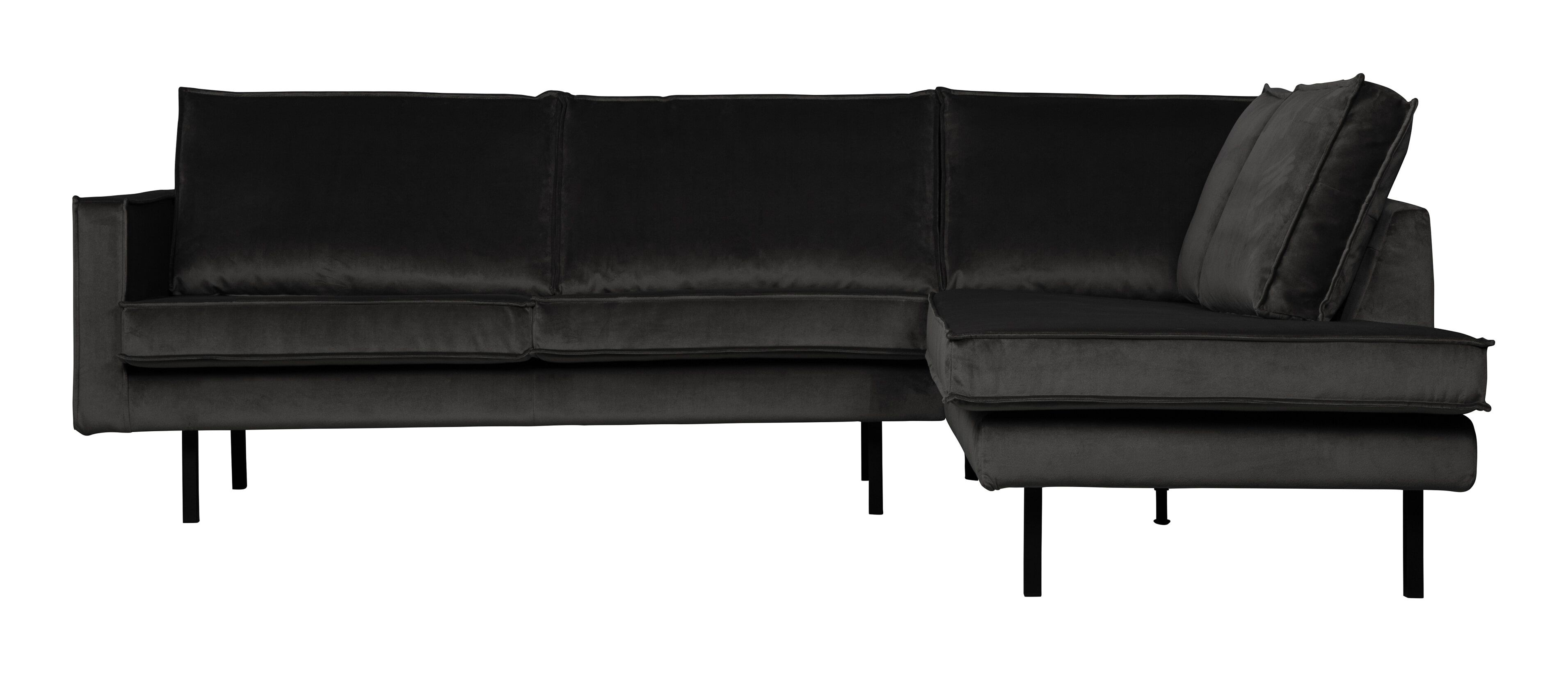 WOOOD Rodeo Hoekbank Rechts – Luxe Velvet in Antraciet