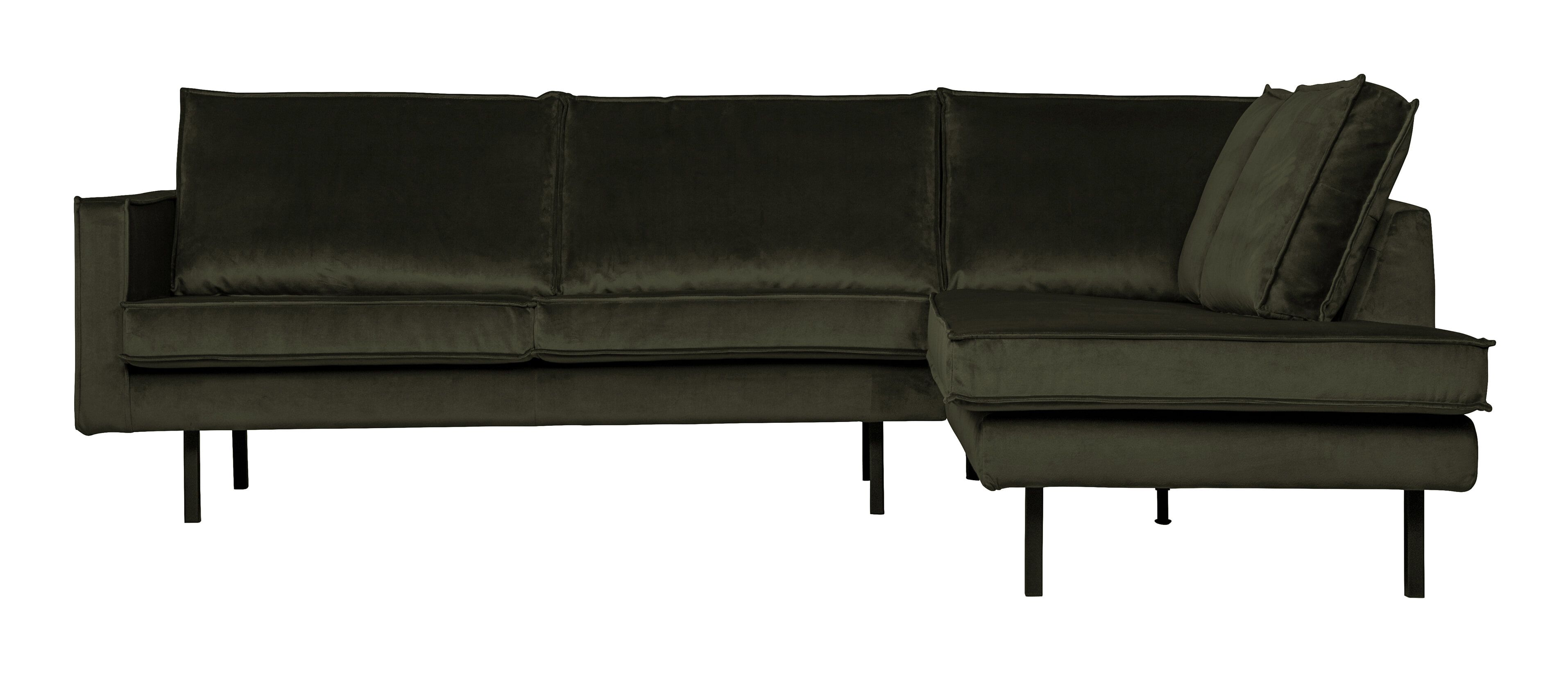 WOOOD Rodeo Hoekbank Rechts – Luxe Velvet in Donkergroen
