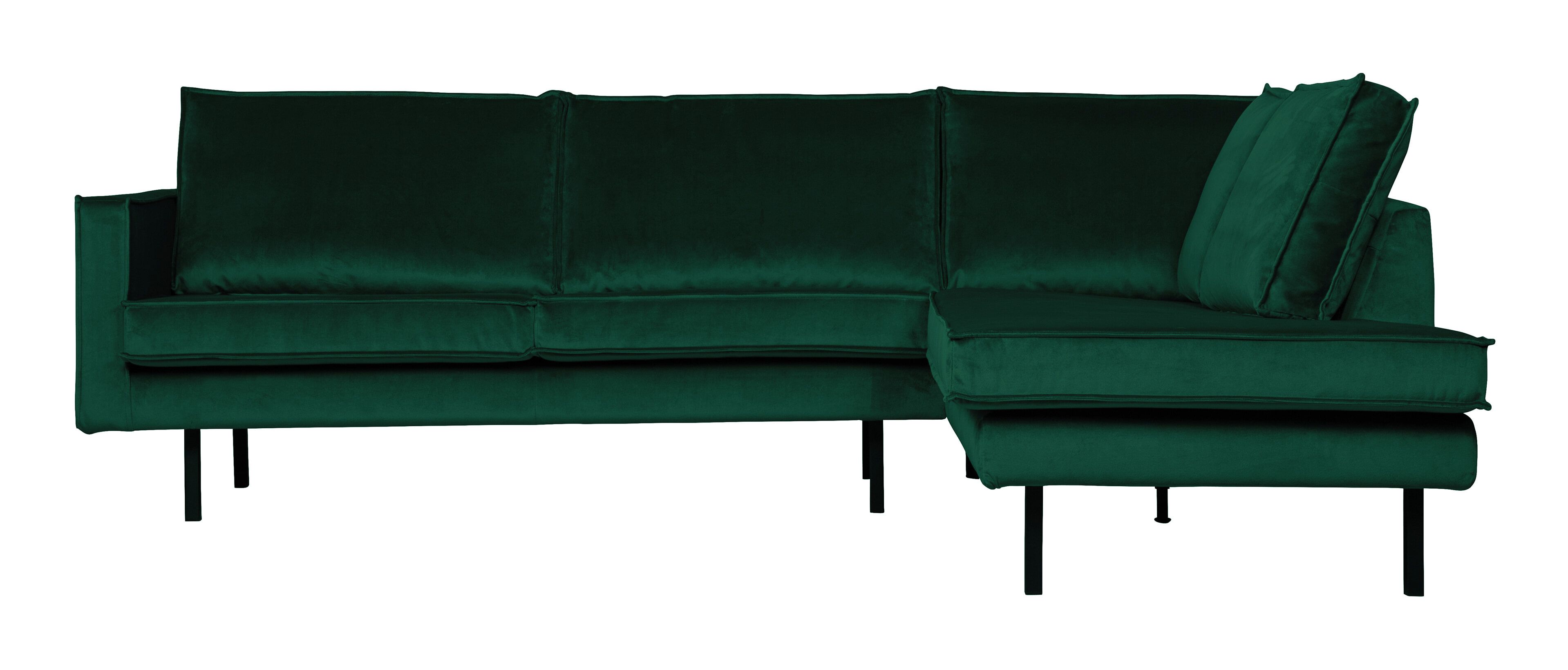 WOOOD Rodeo Hoekbank Rechts – Luxe Velvet in Green Forest
