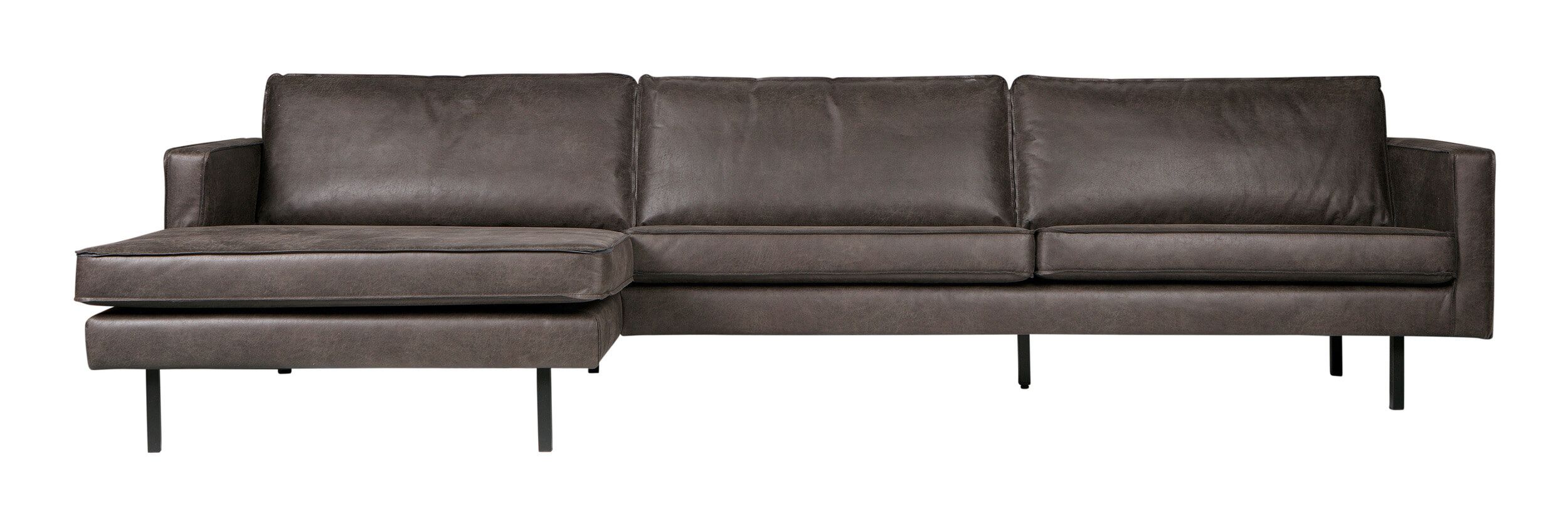 WOOOD Rodeo Loungebank Antraciet – Luxe eco‑leder, 300 cm breed
