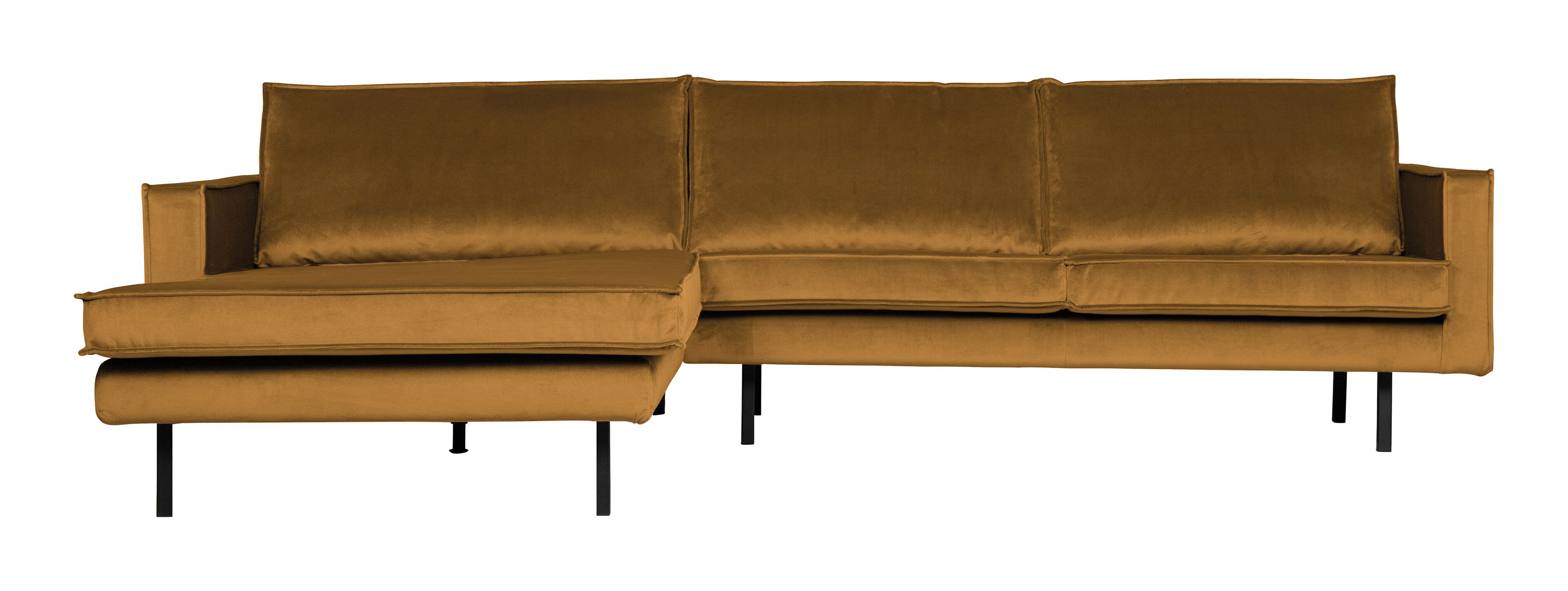 WOOOD Rodeo Loungebank – Luxe Velvet chaise longue in Oker