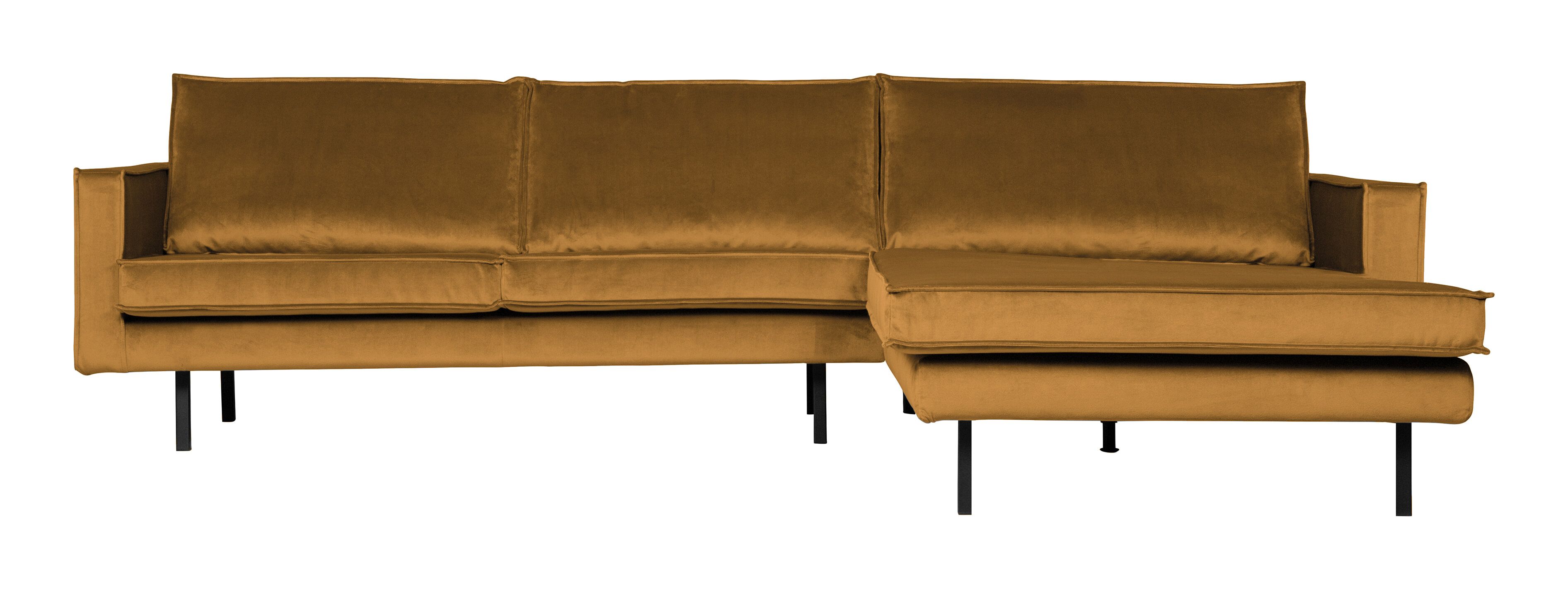 WOOOD Rodeo Loungebank Rechts – Luxe Velvet in Oker