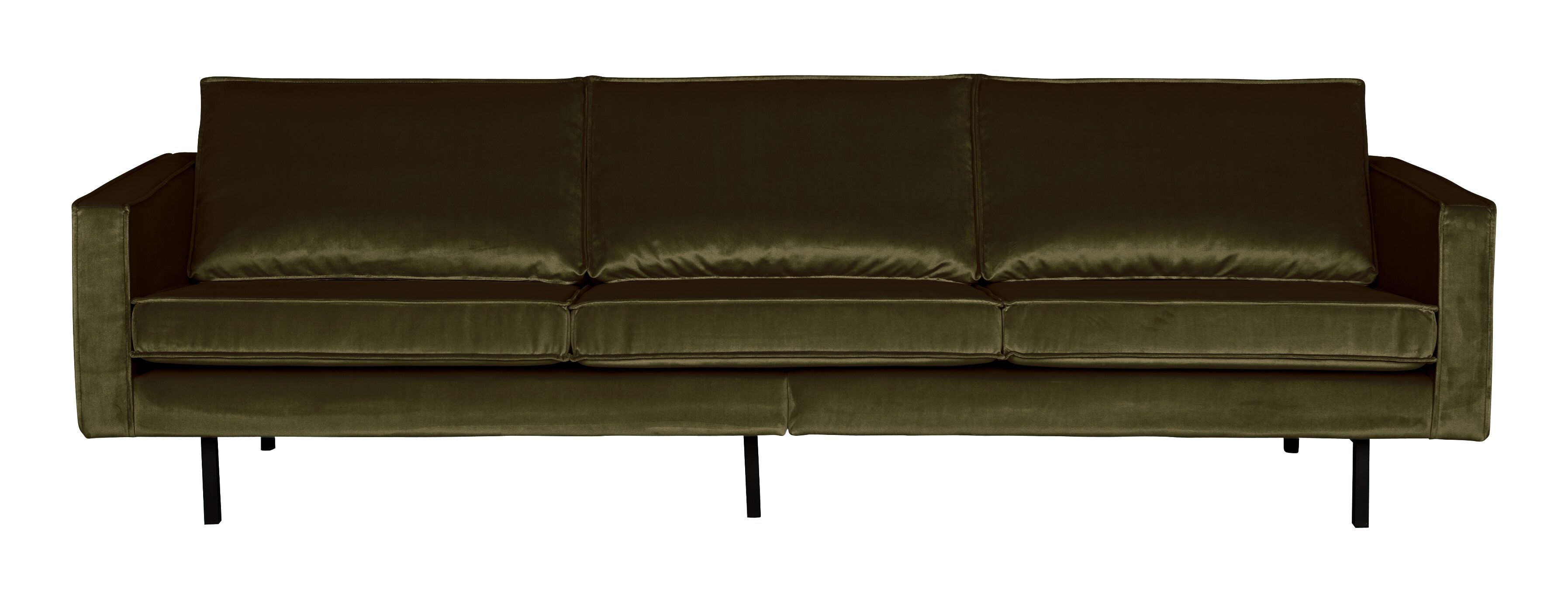 WOOOD Rodeo Velvet 3‑zits bank – Luxe groene retro‑look voor je woonkamer