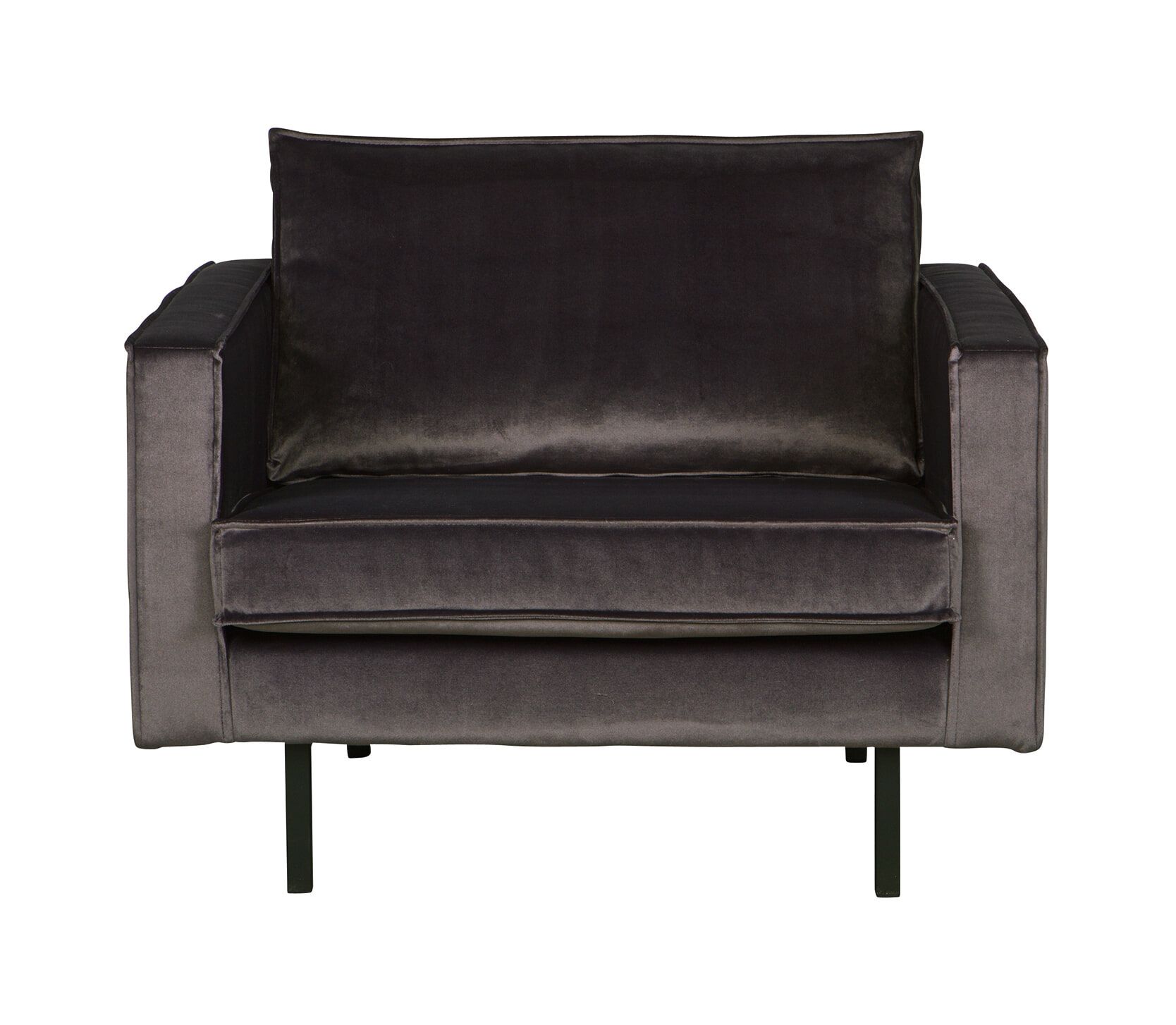 WOOOD Rodeo Velvet fauteuil – antraciet, modern en comfortabel