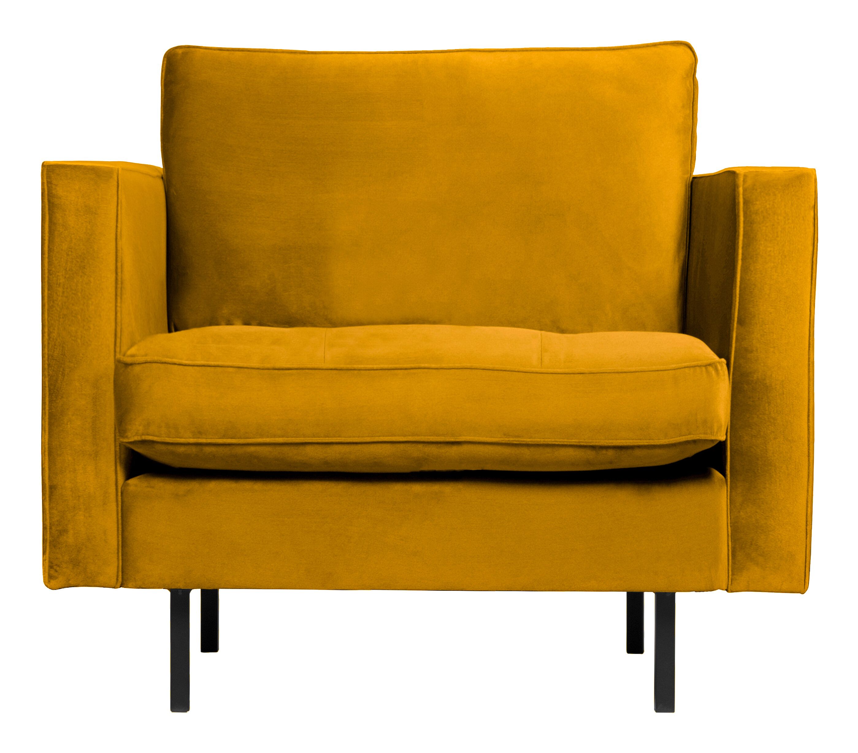 WOOOD Rodeo Velvet Fauteuil – Luxe Oker met Tijdloos Design